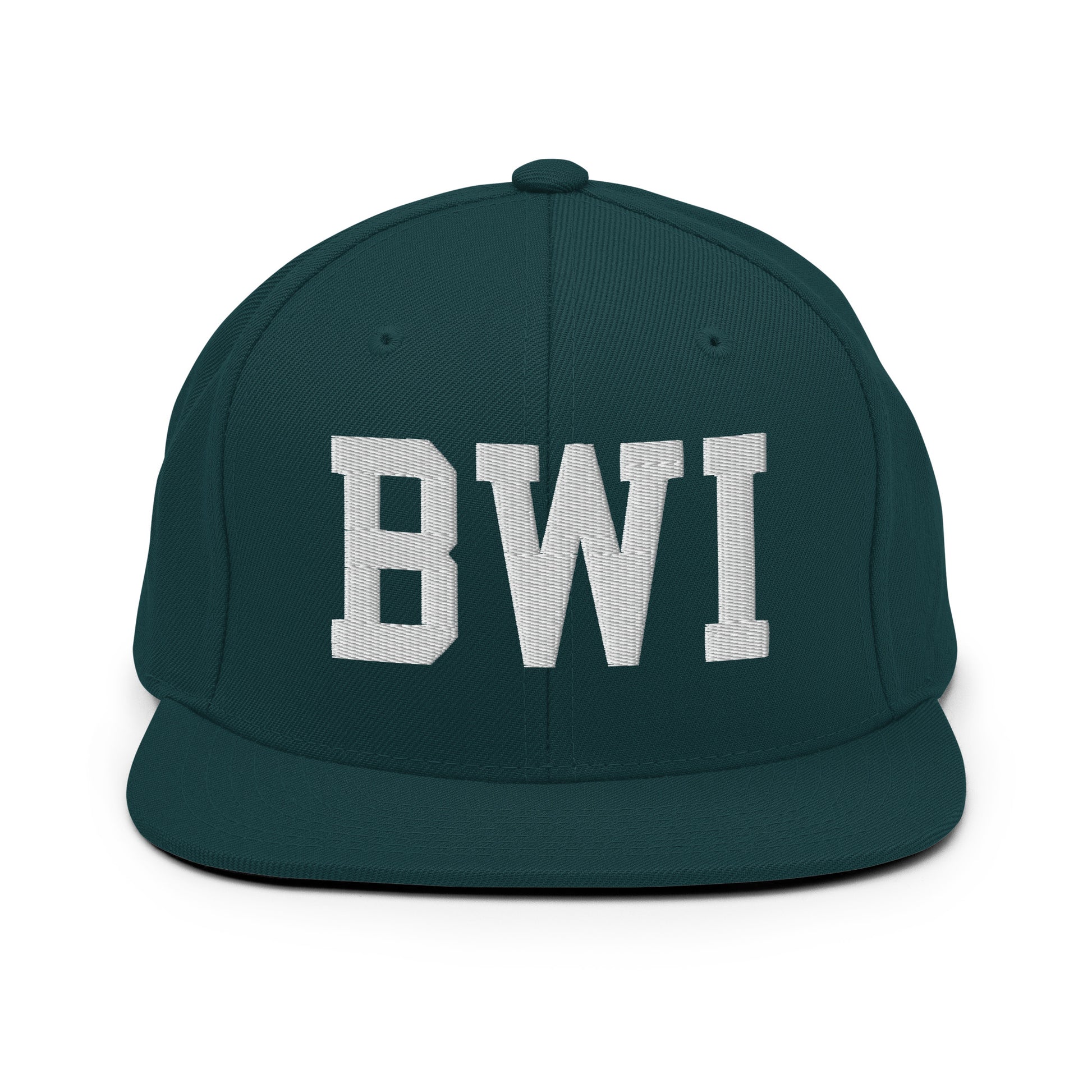 College-Style Classic Snapback Hat • White • BWI Baltimore • YHM Designs - Image 22