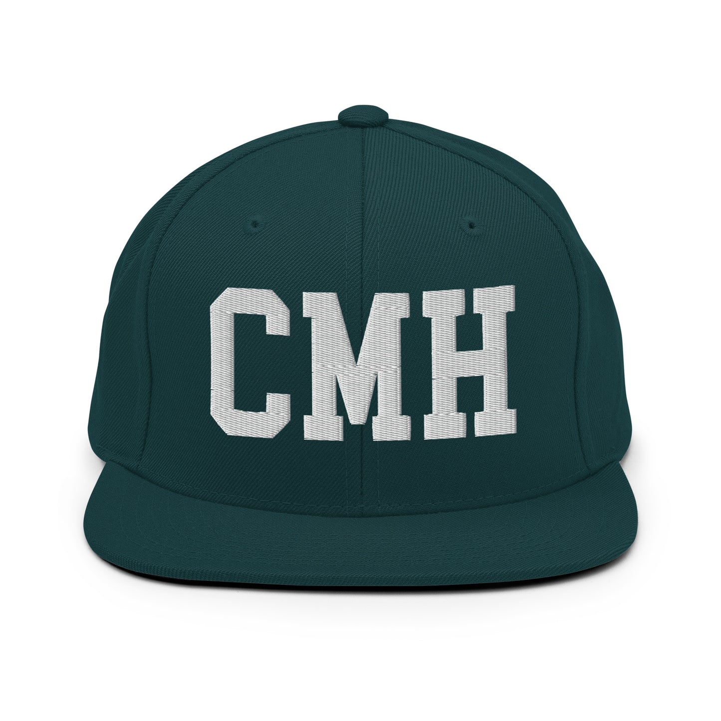 College-Style Classic Snapback Hat • White • CMH Columbus Souvenir • YHM Designs - Image 22