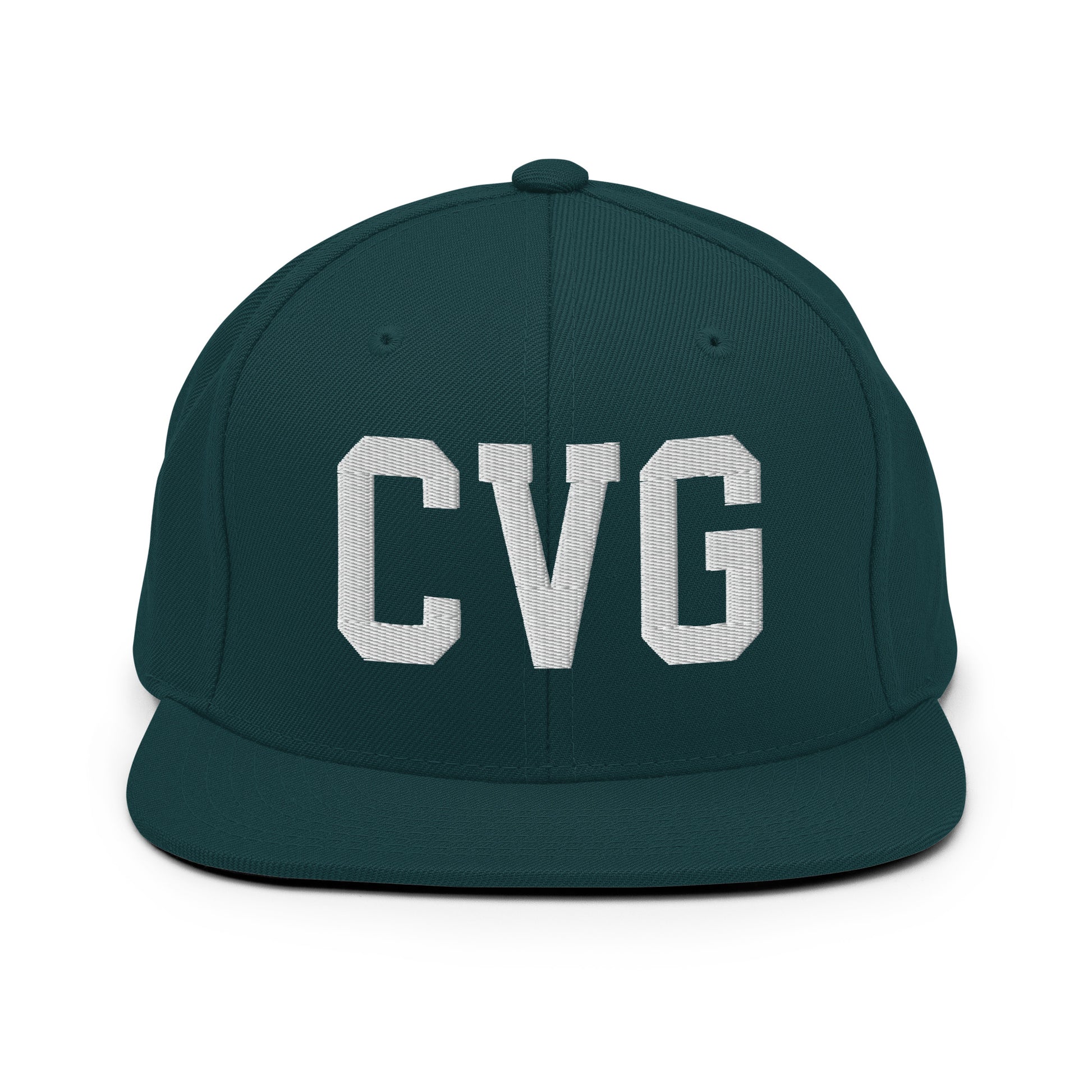 College-Style Classic Snapback Hat • White • CVG Cincinnati Souvenir • YHM Designs - Image 22