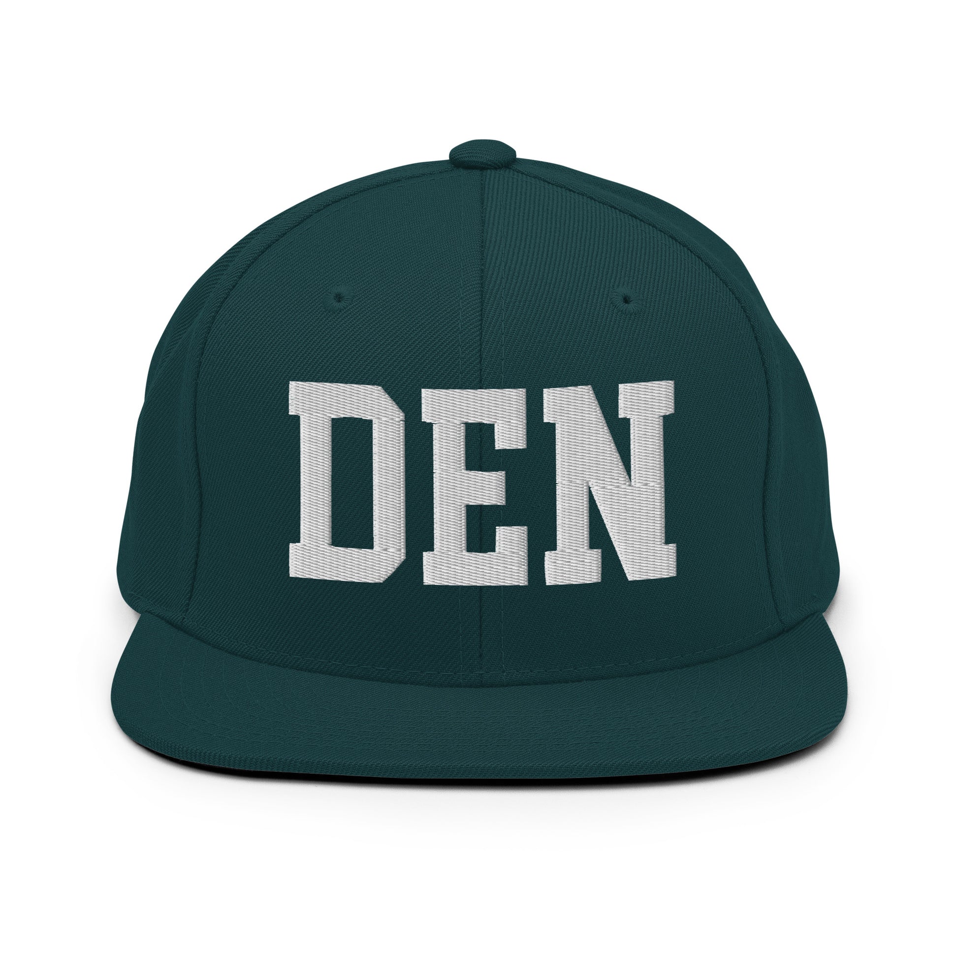 College-Style Classic Snapback Hat • White • DEN Denver • YHM Designs - Image 22