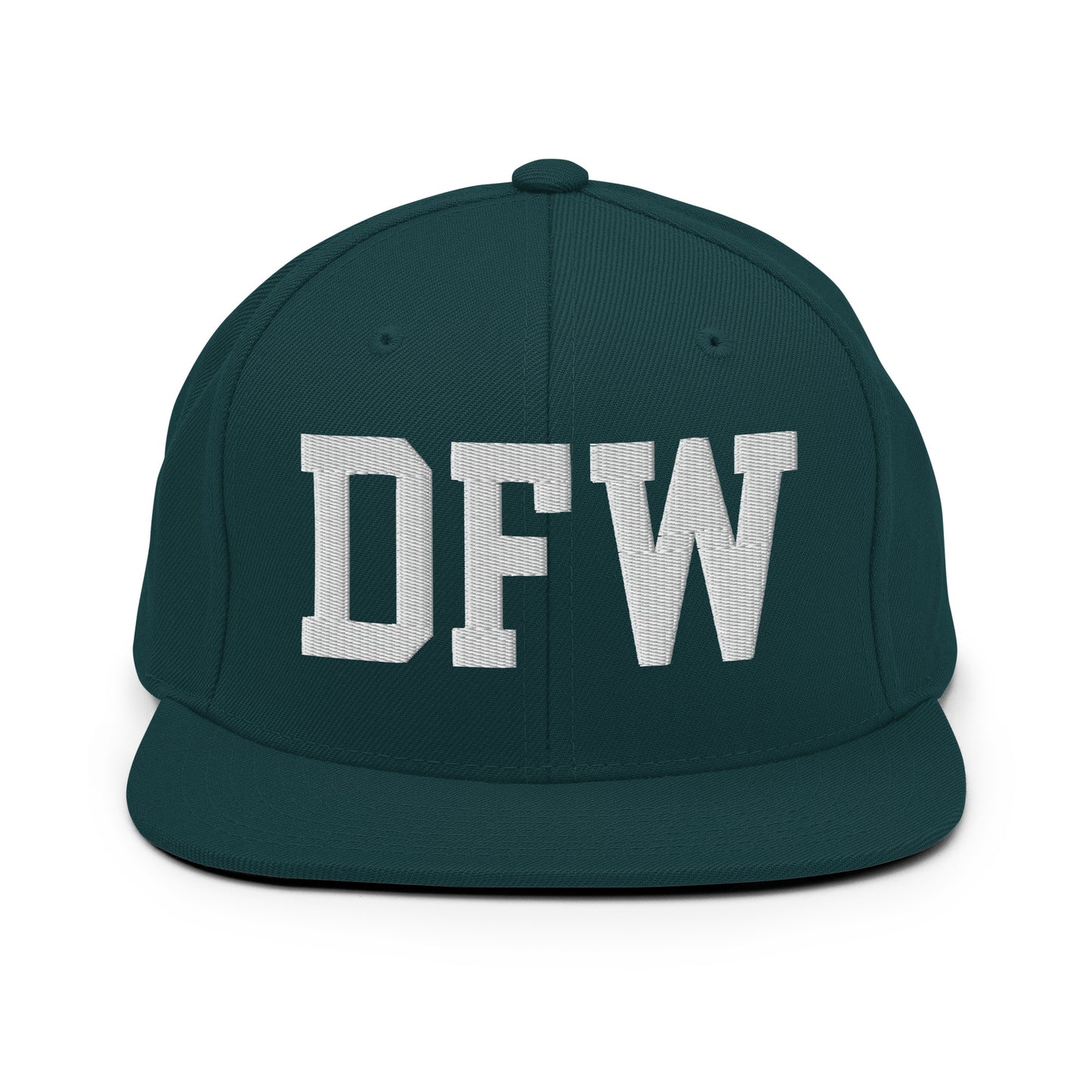 College-Style Classic Snapback Hat • White • DFW Dallas Souvenir • YHM Designs - Image 22