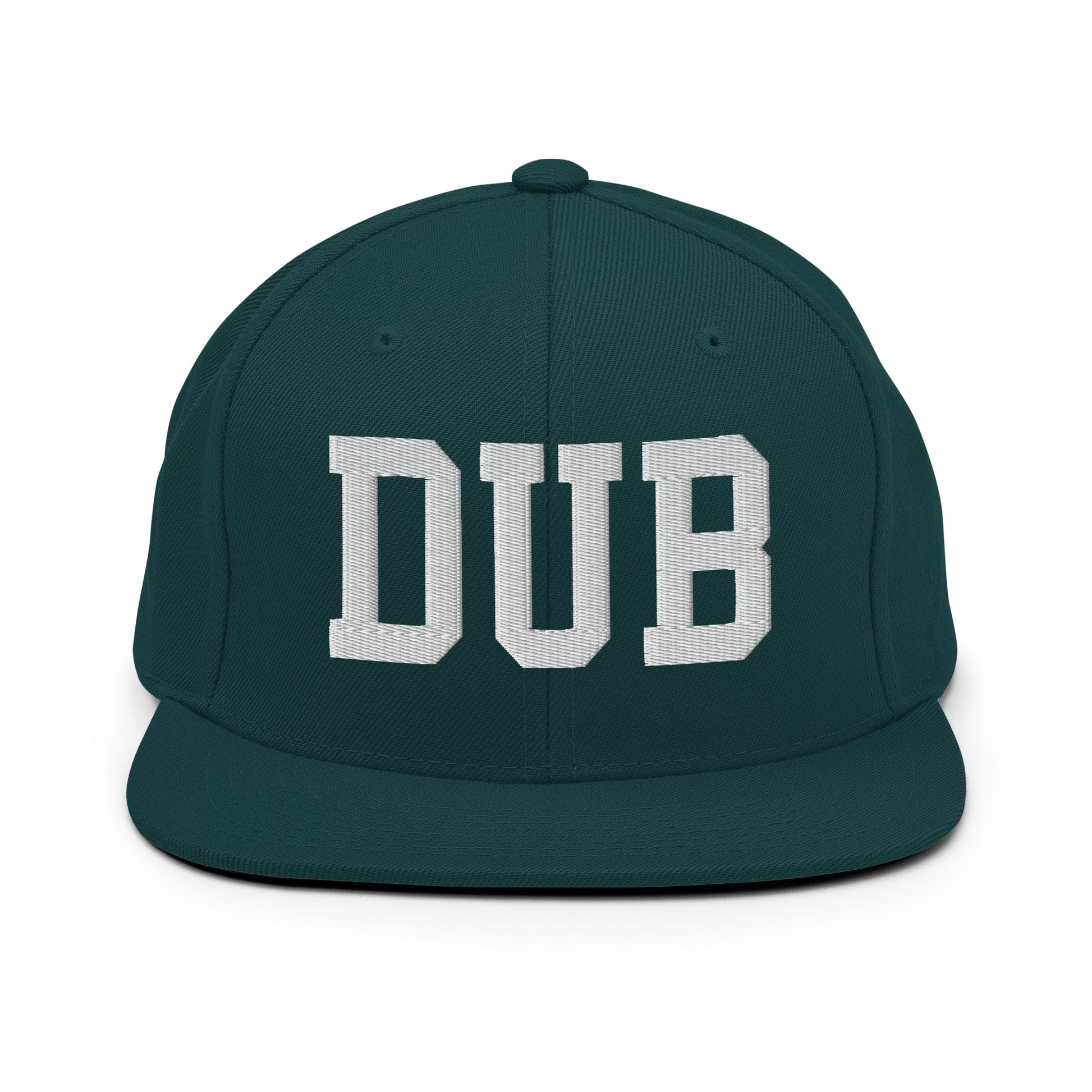 College-Style Classic Snapback Hat • White • DUB Dublin Souvenir • YHM Designs - Image 22