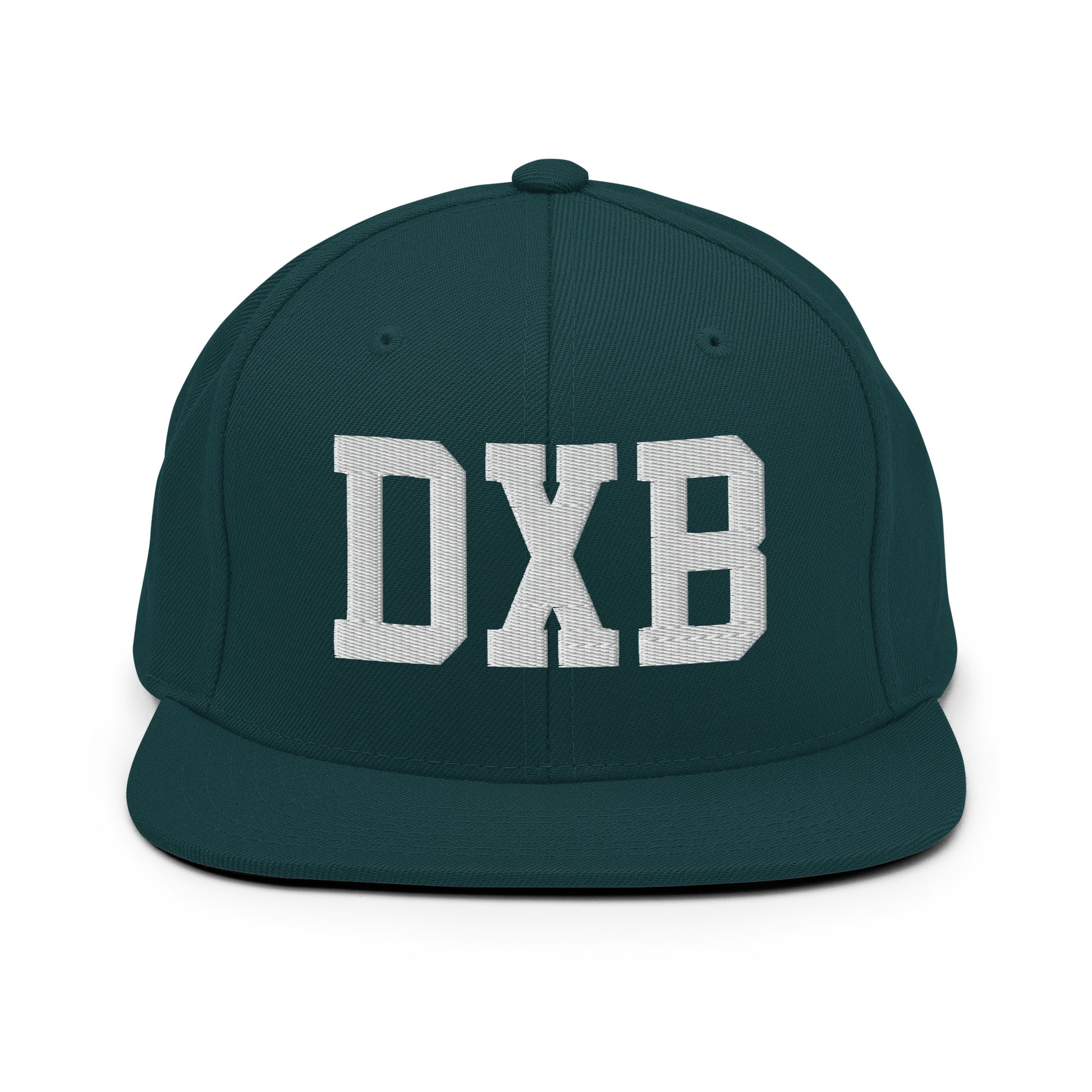 College-Style Classic Snapback Hat • White • DXB Dubai • YHM Designs - Image 22