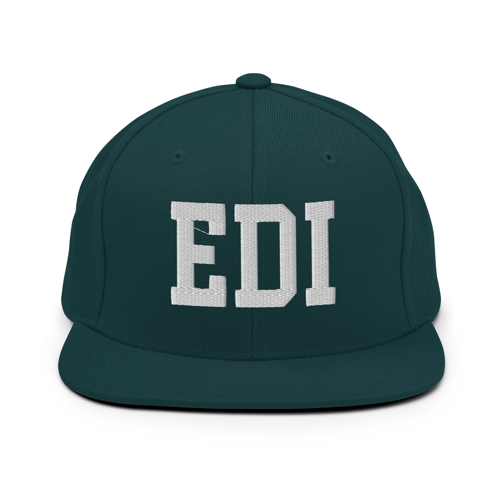 College-Style Classic Snapback Hat • White • EDI Edinburgh Souvenir • YHM Designs - Image 22