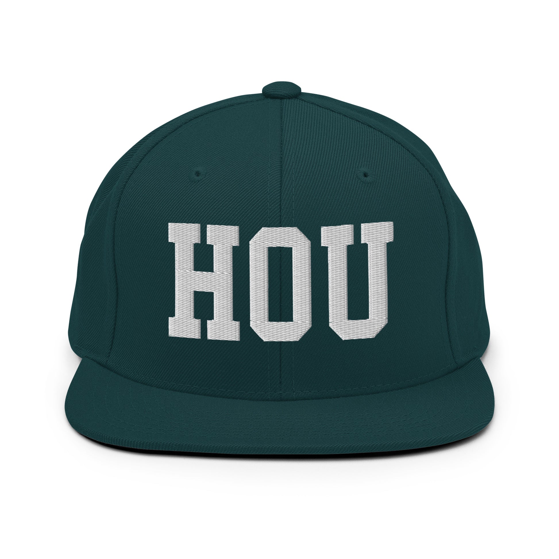 College-Style Classic Snapback Hat • White • HOU Houston Souvenir • YHM Designs - Image 22