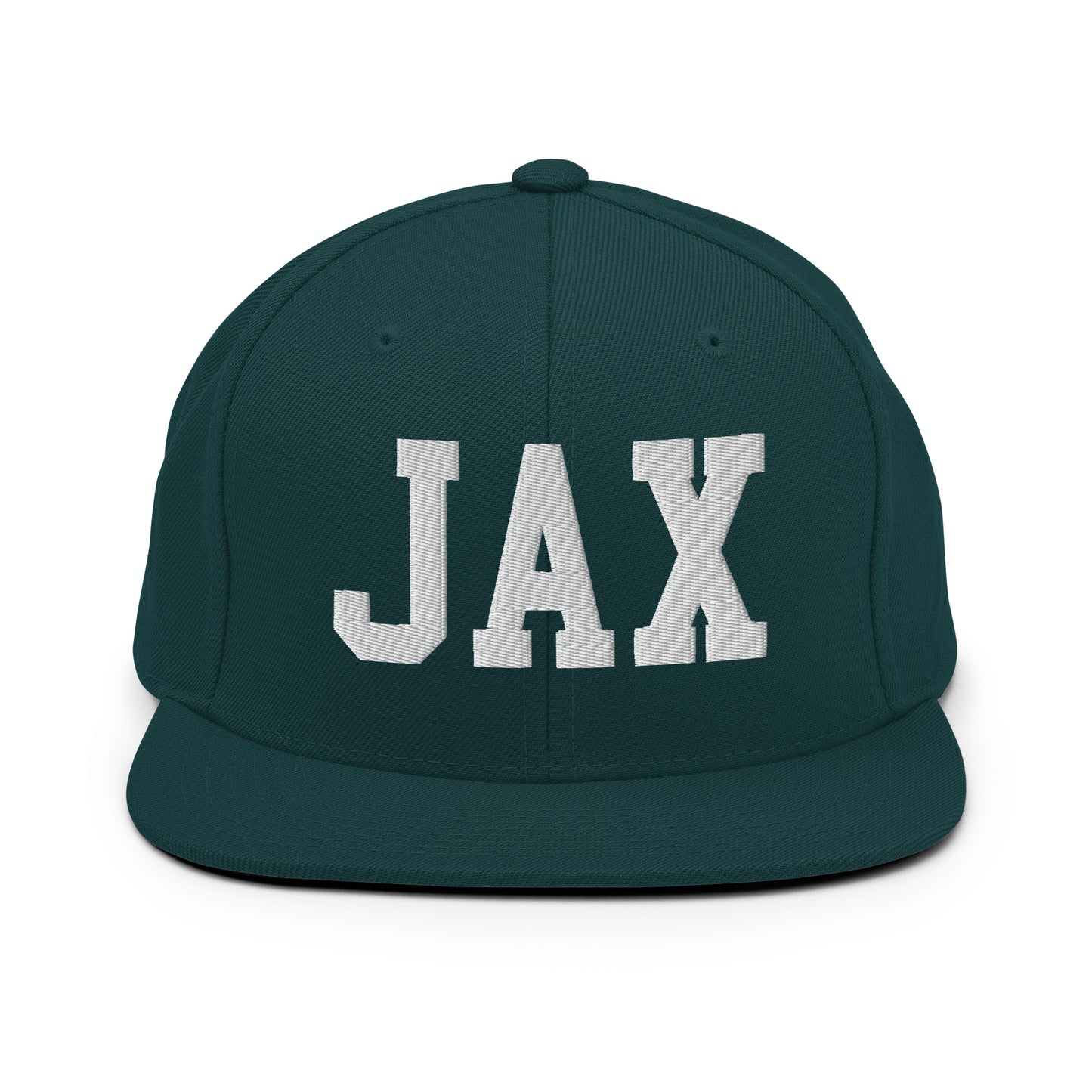 College-Style Classic Snapback Hat • White • JAX Jacksonville Souvenir • YHM Designs - Image 22