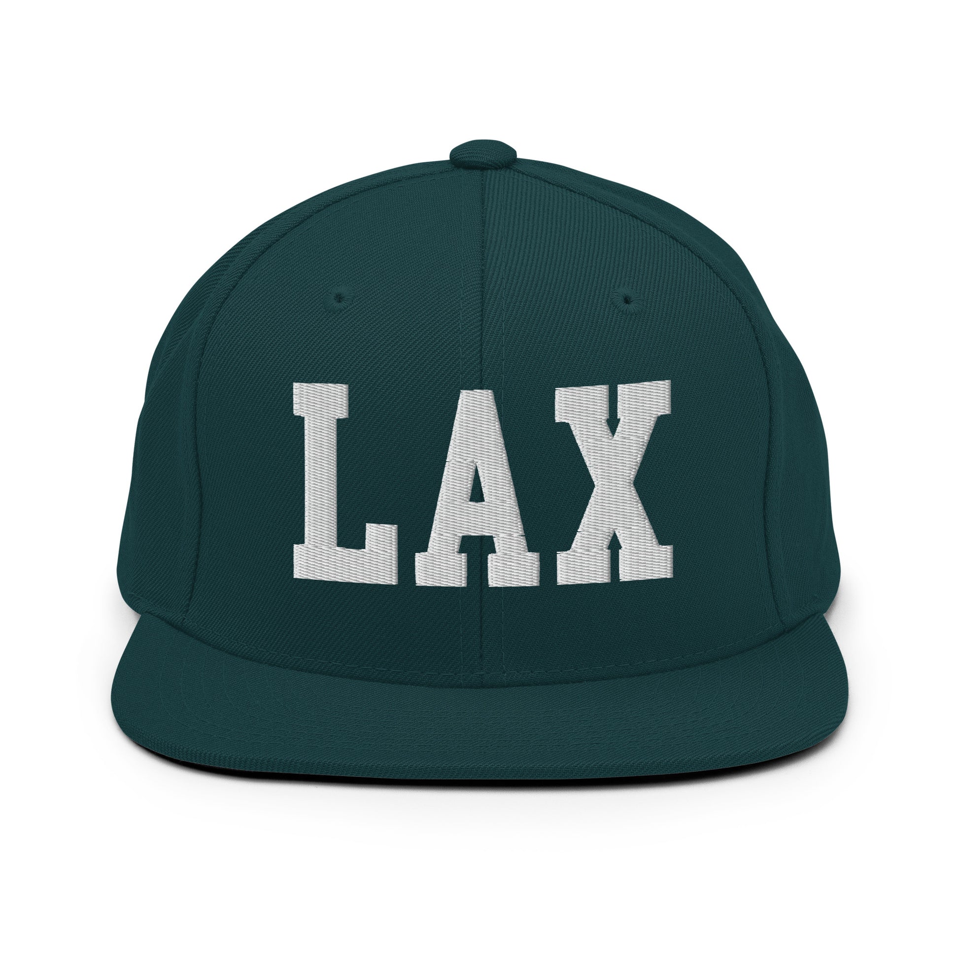 College-Style Classic Snapback Hat • White • LAX Los Angeles • YHM Designs - Image 22