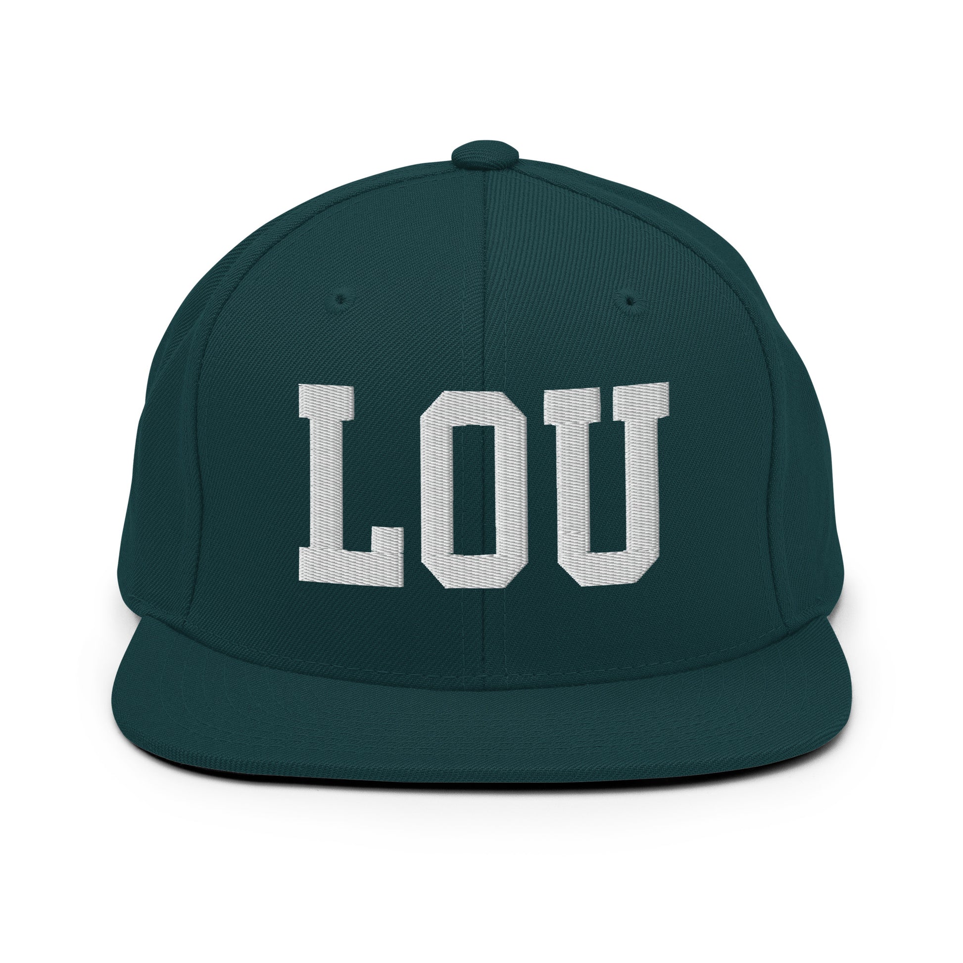 College-Style Classic Snapback Hat • White • LOU Louisville Souvenir • YHM Designs - Image 22