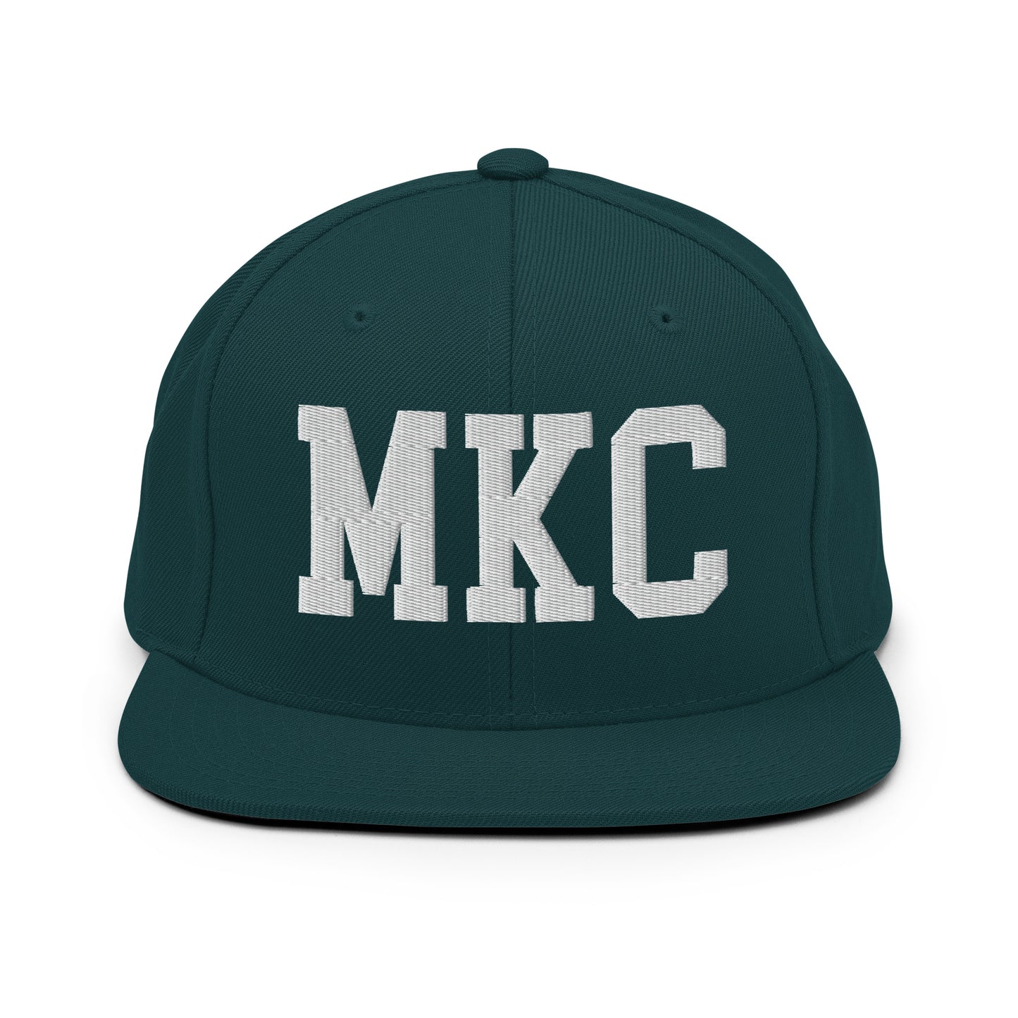 College-Style Classic Snapback Hat • White • MKC Kansas City Souvenir • YHM Designs - Image 22