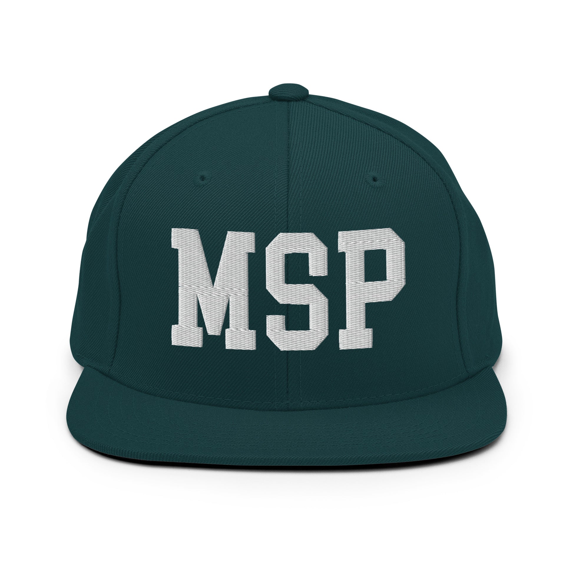College-Style Classic Snapback Hat • White • MSP Minneapolis • YHM Designs - Image 22