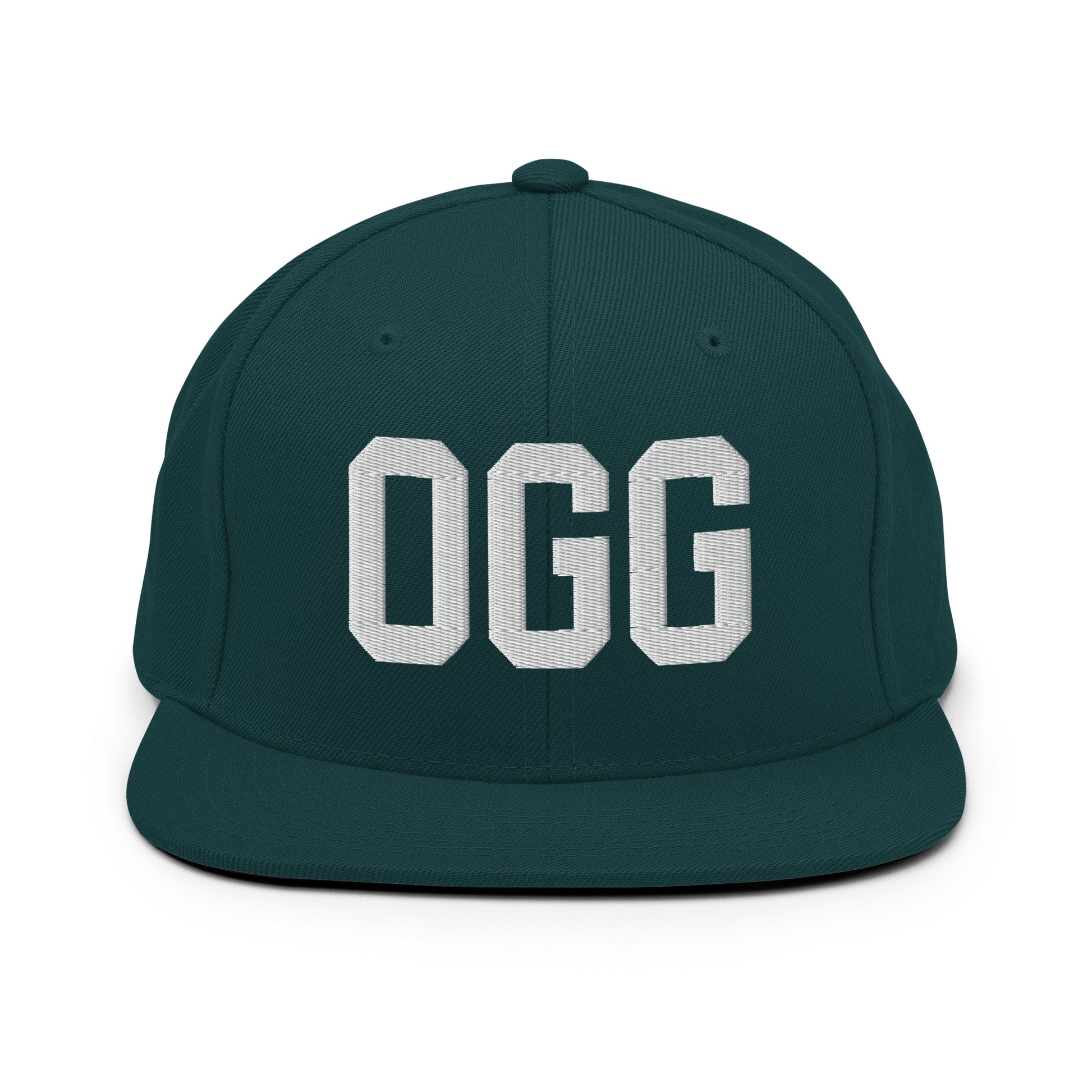 College-Style Classic Snapback Hat • White • OGG Maui Souvenir • YHM Designs - Image 22