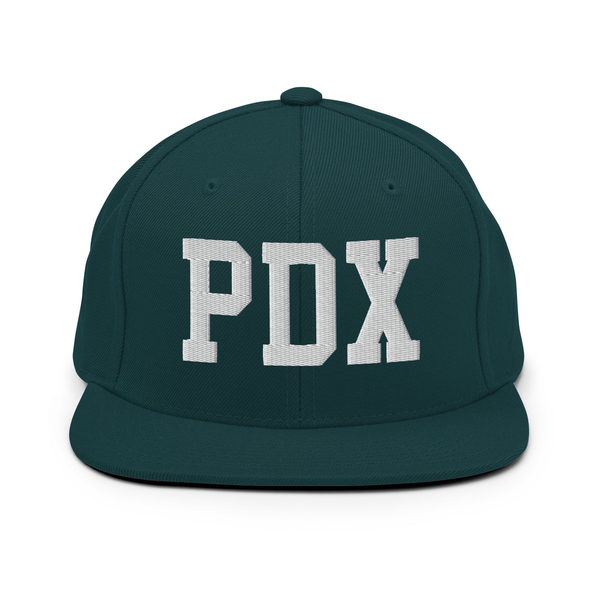 College-Style Classic Snapback Hat • White • PDX Portland • YHM Designs - Image 22