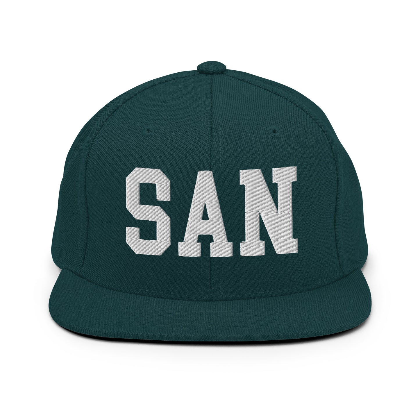 College-Style Classic Snapback Hat • White • SAN San Diego • YHM Designs - Image 22