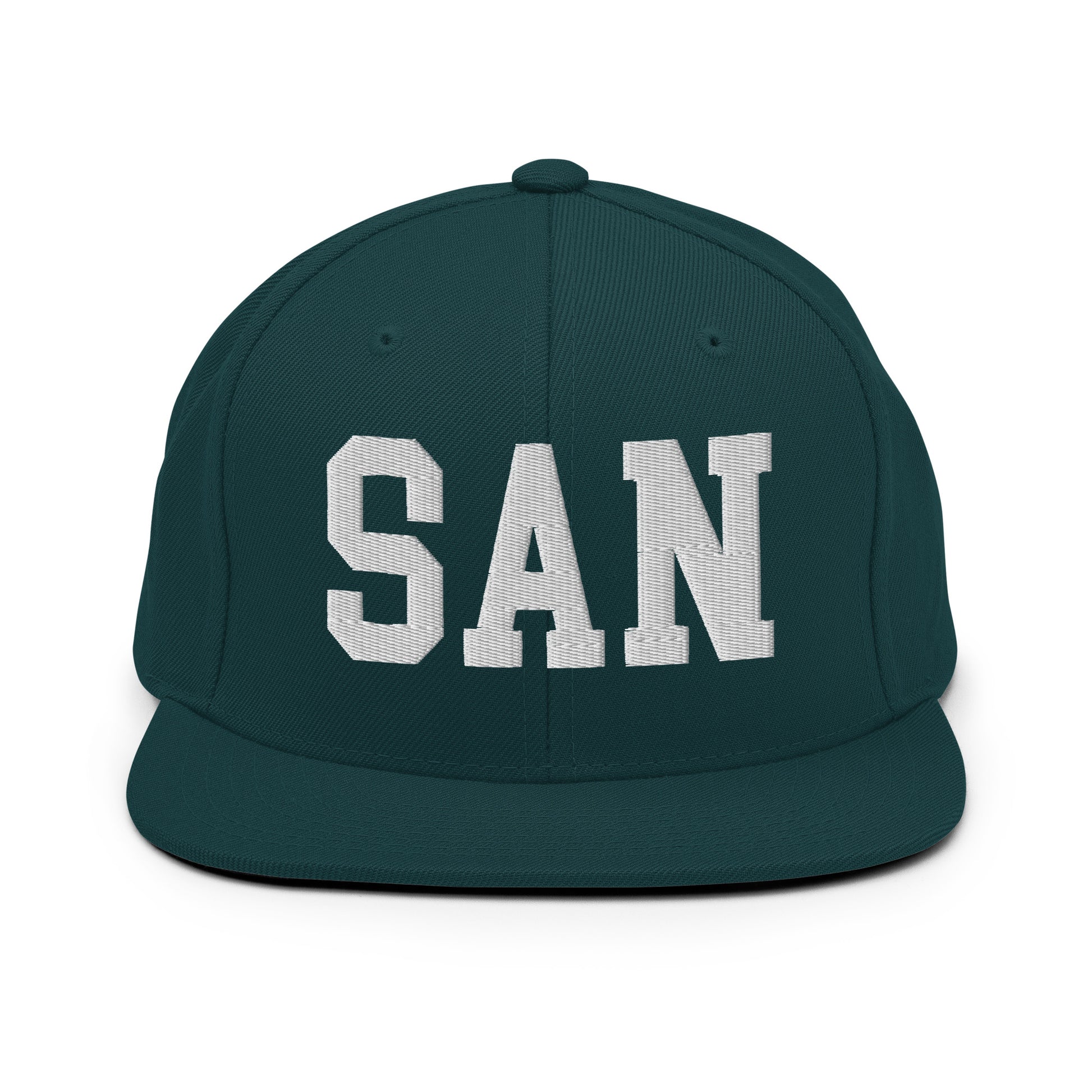 College-Style Classic Snapback Hat • White • SAN San Diego • YHM Designs - Image 22