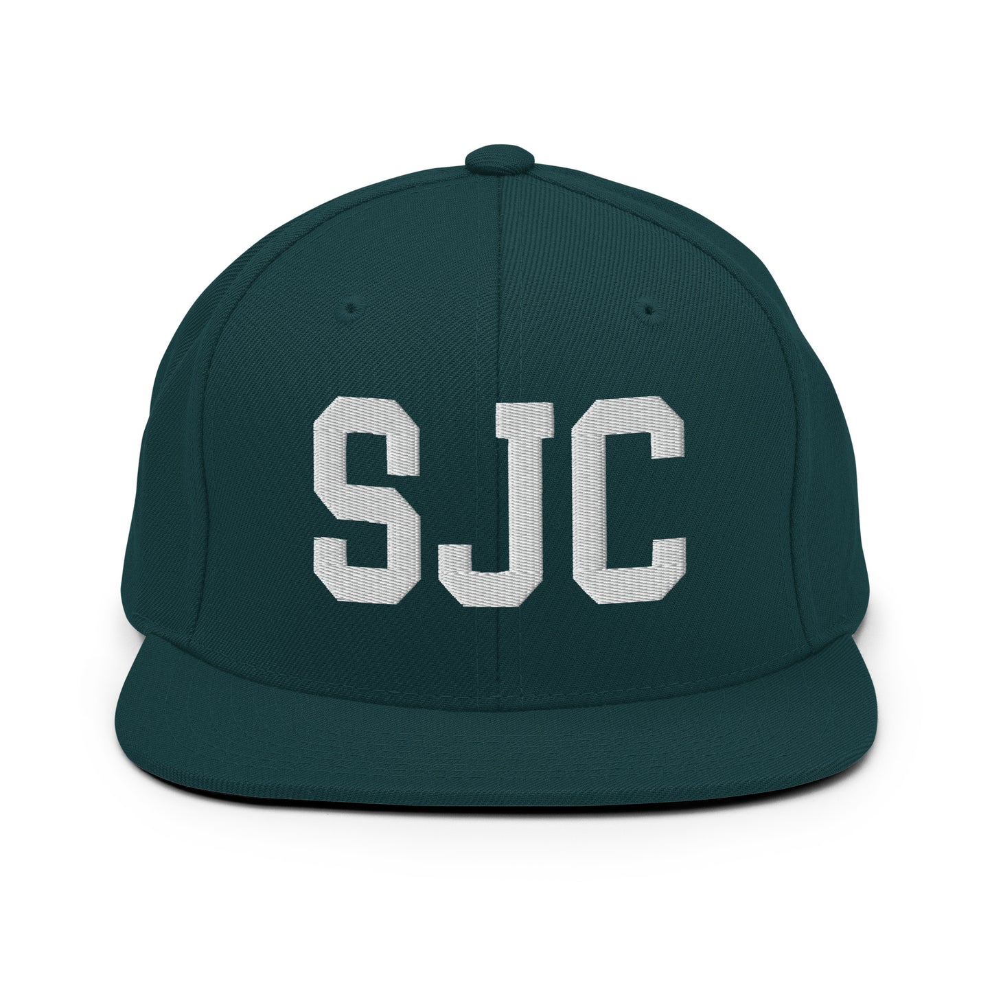 College-Style Classic Snapback Hat • White • SJC San Jose • YHM Designs - Image 22
