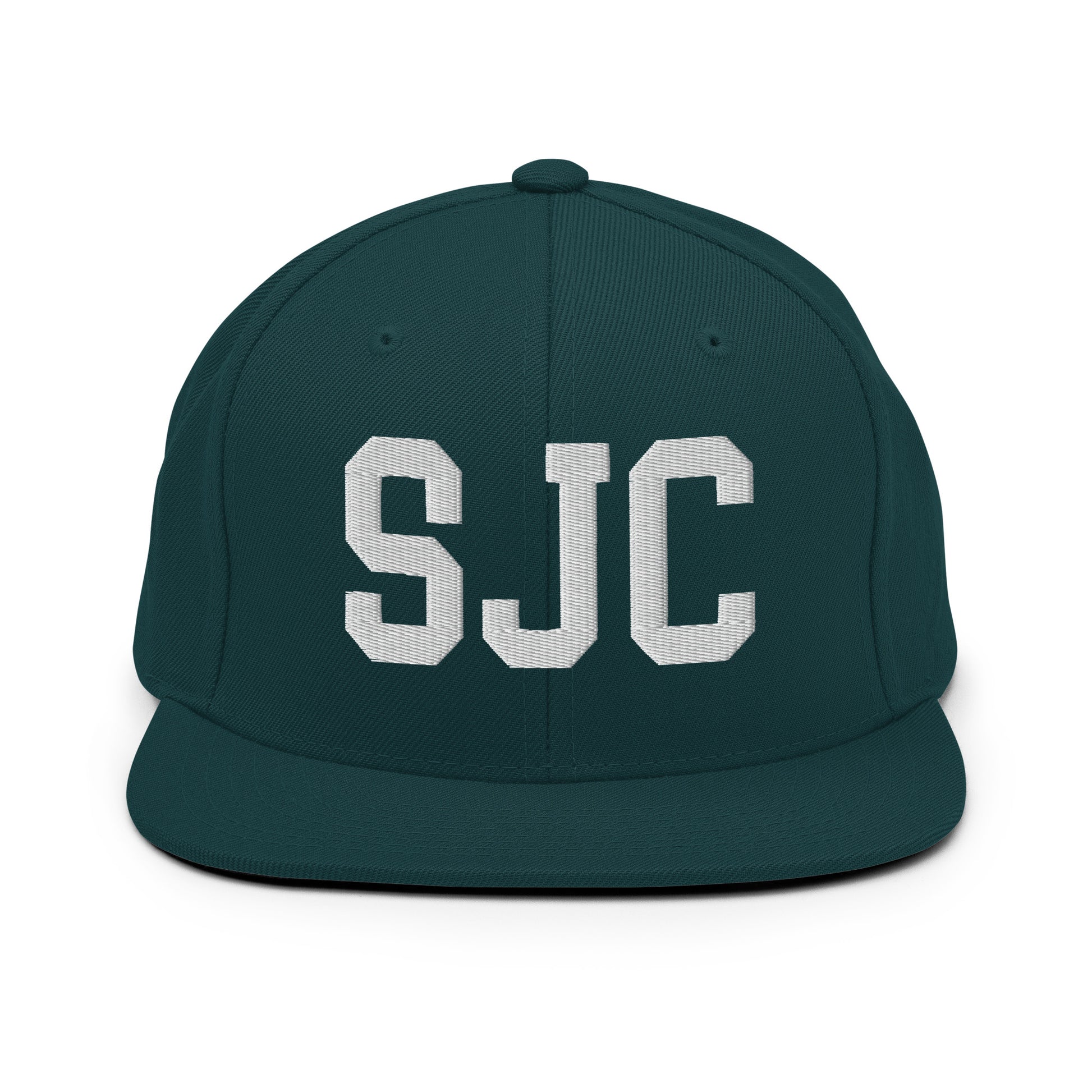 College-Style Classic Snapback Hat • White • SJC San Jose • YHM Designs - Image 22