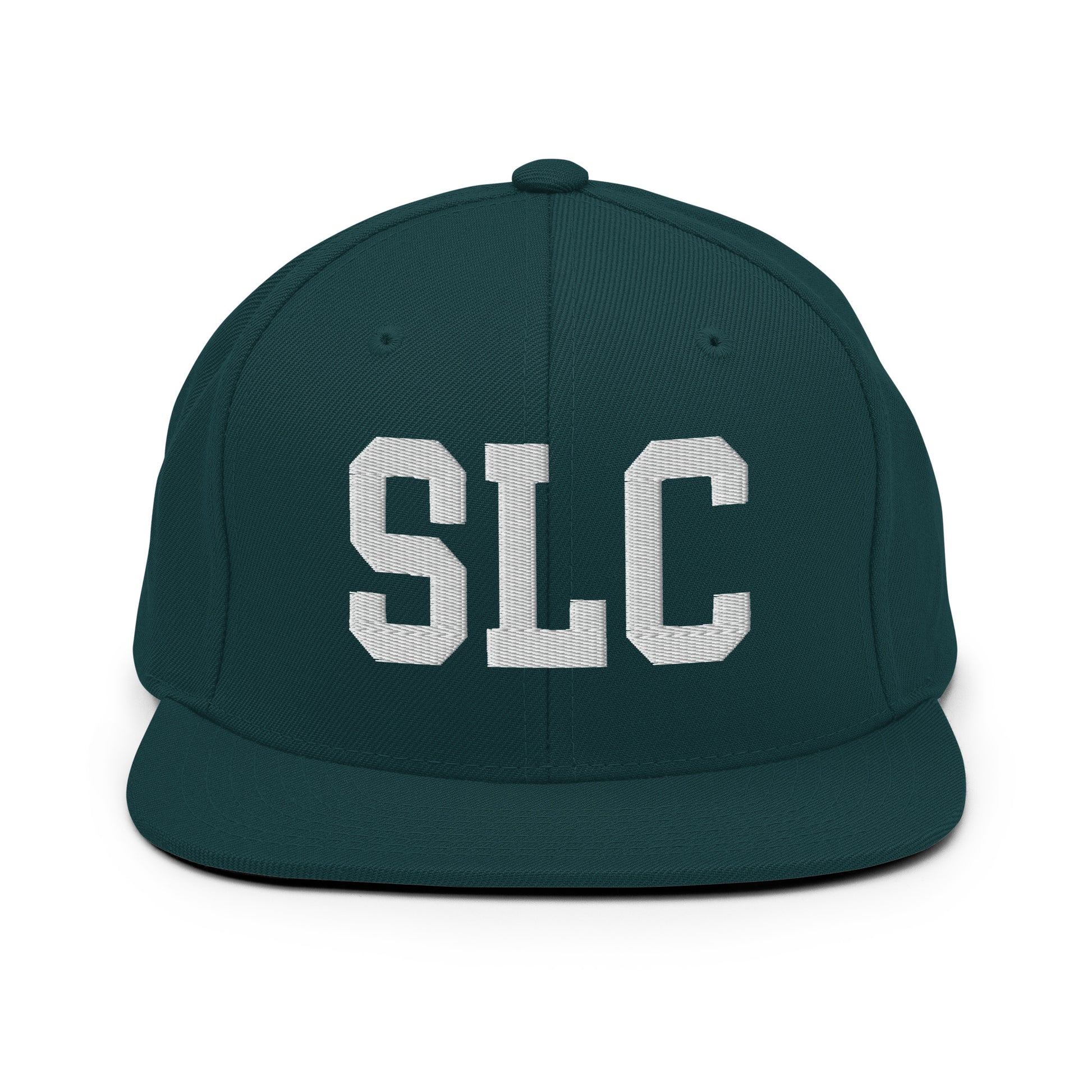 College-Style Classic Snapback Hat • White • SLC Salt Lake City Souvenir • YHM Designs - Image 22