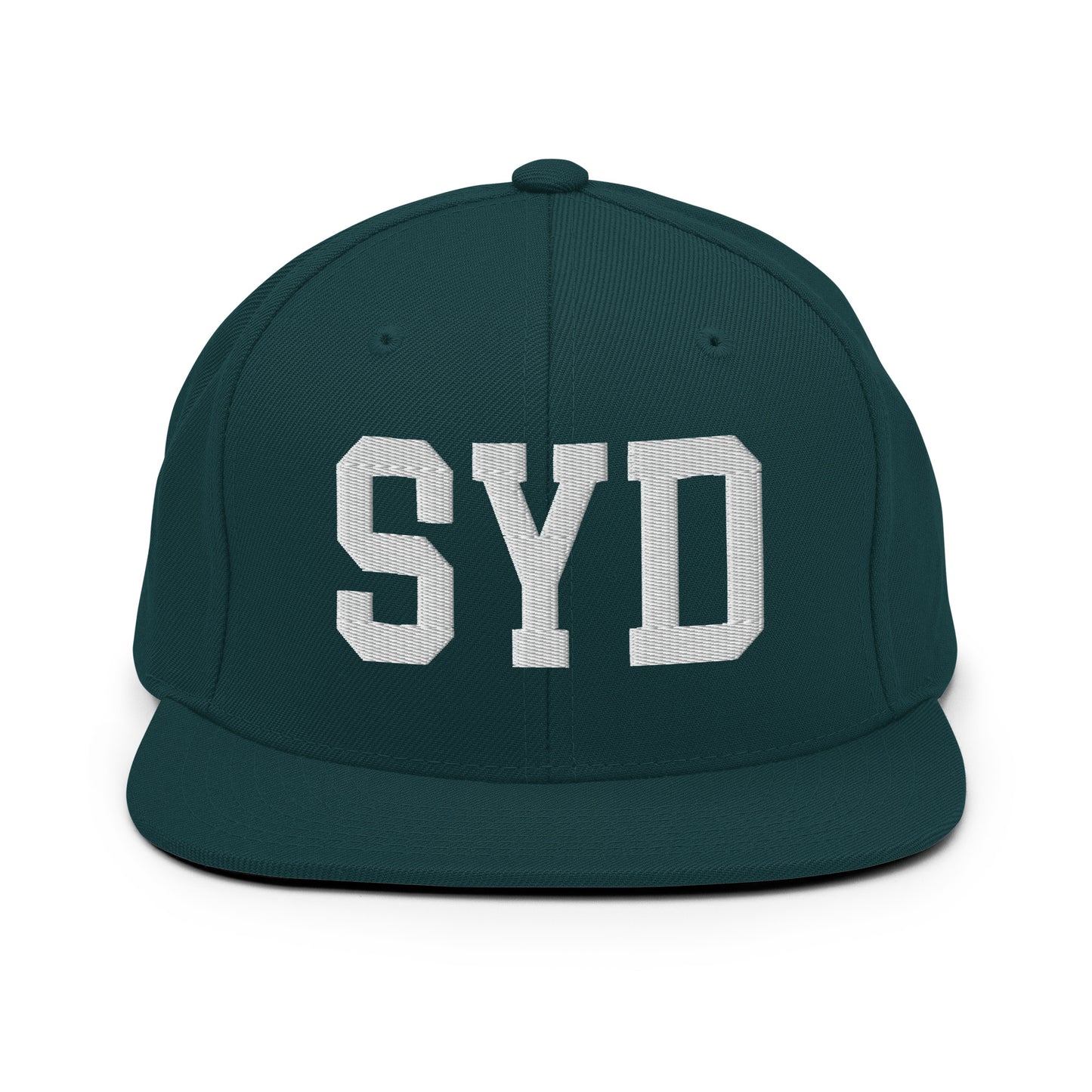 College-Style Classic Snapback Hat • White • SYD Sydney Souvenir • YHM Designs - Image 22