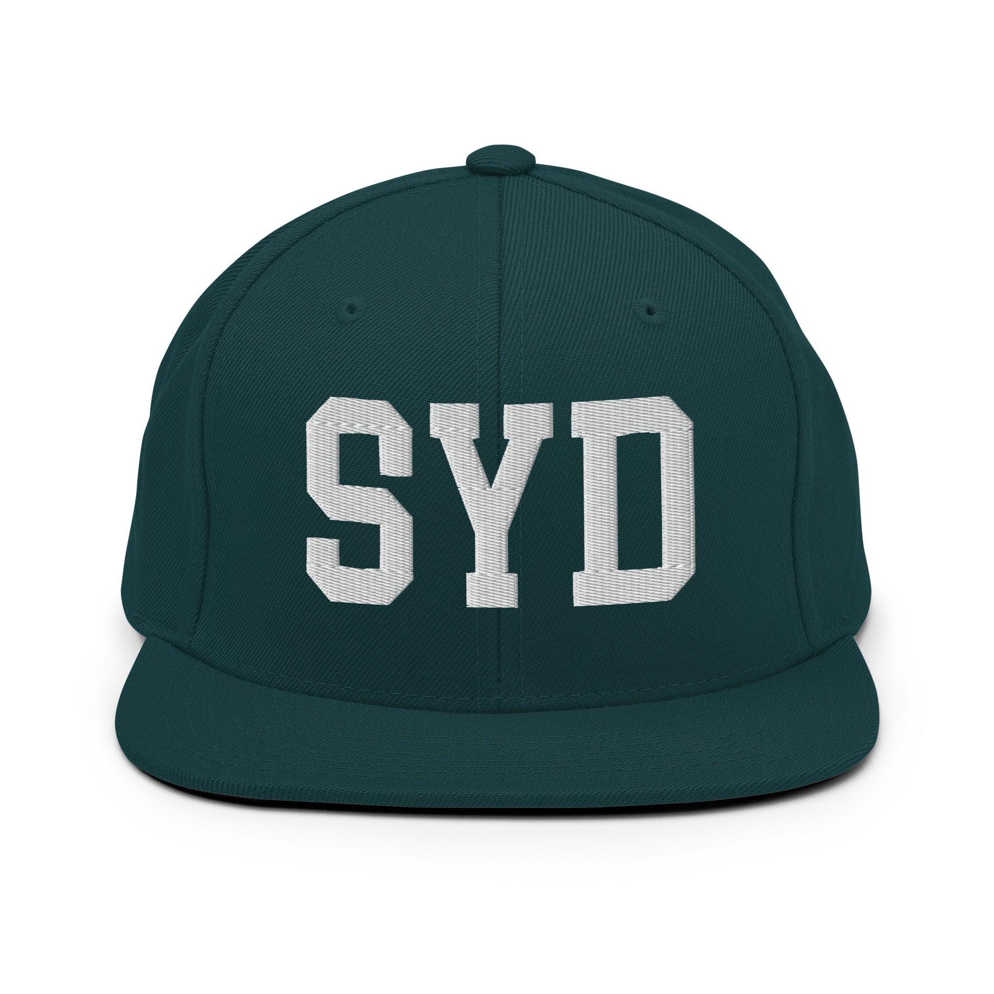 College-Style Classic Snapback Hat • White • SYD Sydney Souvenir • YHM Designs - Image 22