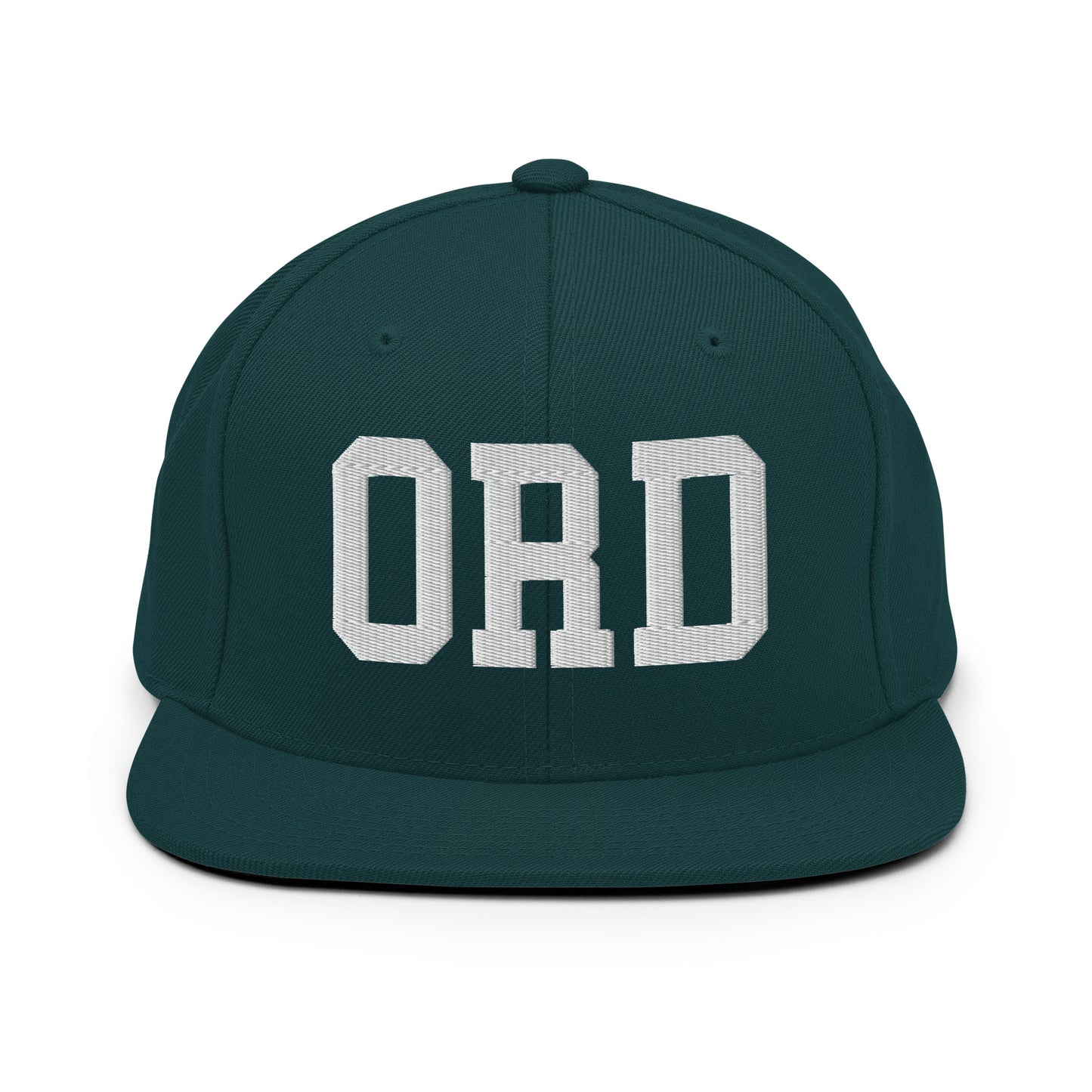 College-Style Classic Snapback Hat • White • ORD Chicago Souvenir • YHM Designs - Image 22
