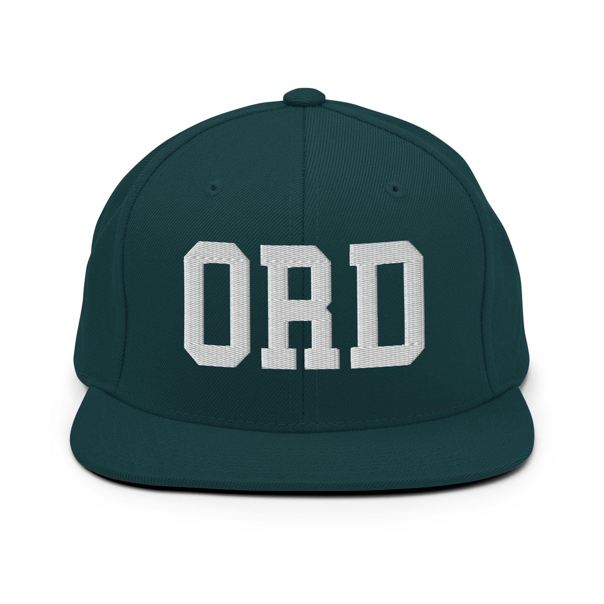 College-Style Classic Snapback Hat • White • ORD Chicago Souvenir • YHM Designs - Image 22