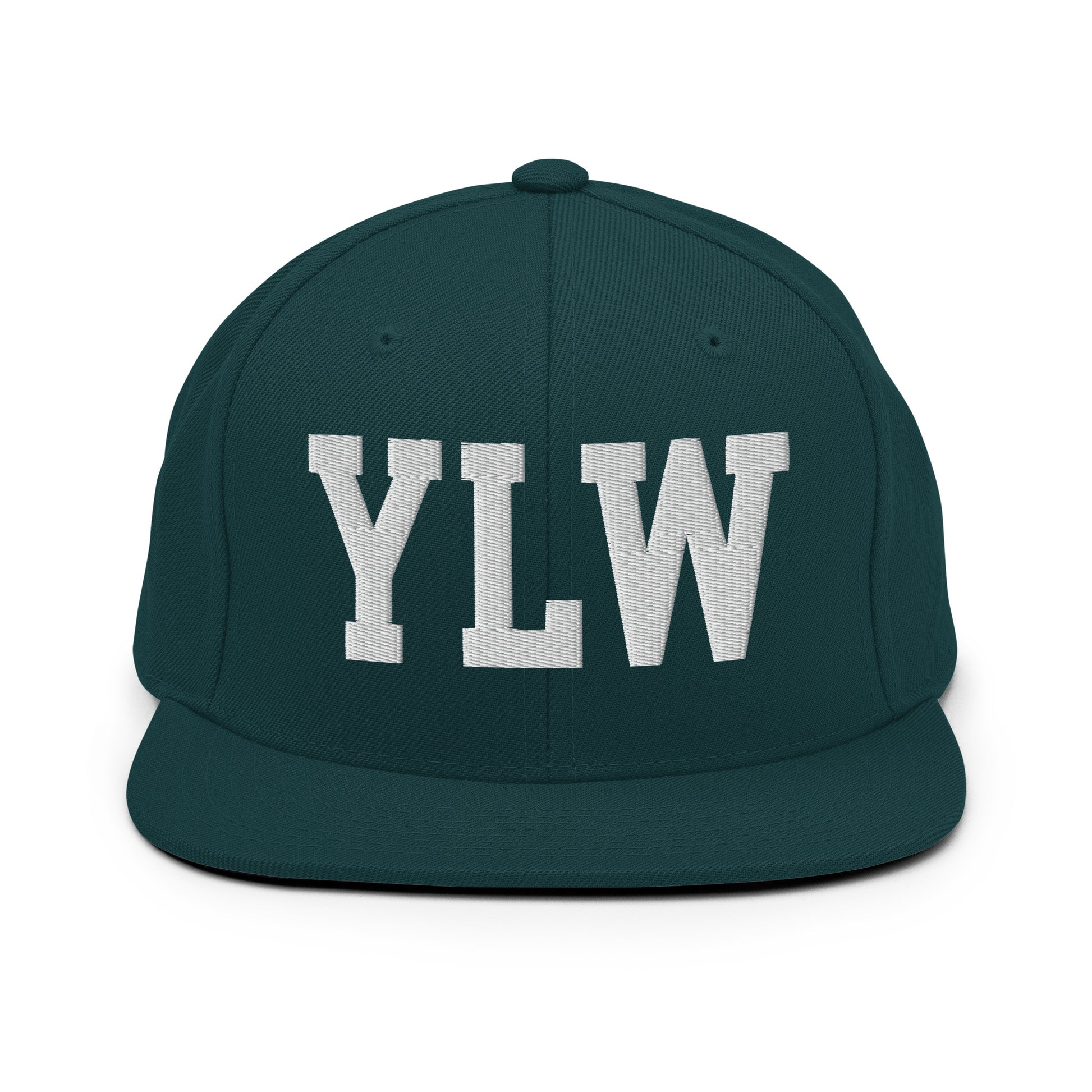 College-Style Classic Snapback Hat • White • YLW Kelowna Souvenir • YHM Designs - Image 22