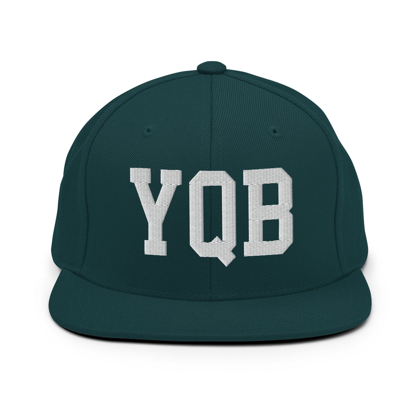 College-Style Classic Snapback Hat • White • YQB Quebec City Souvenir • YHM Designs - Image 22