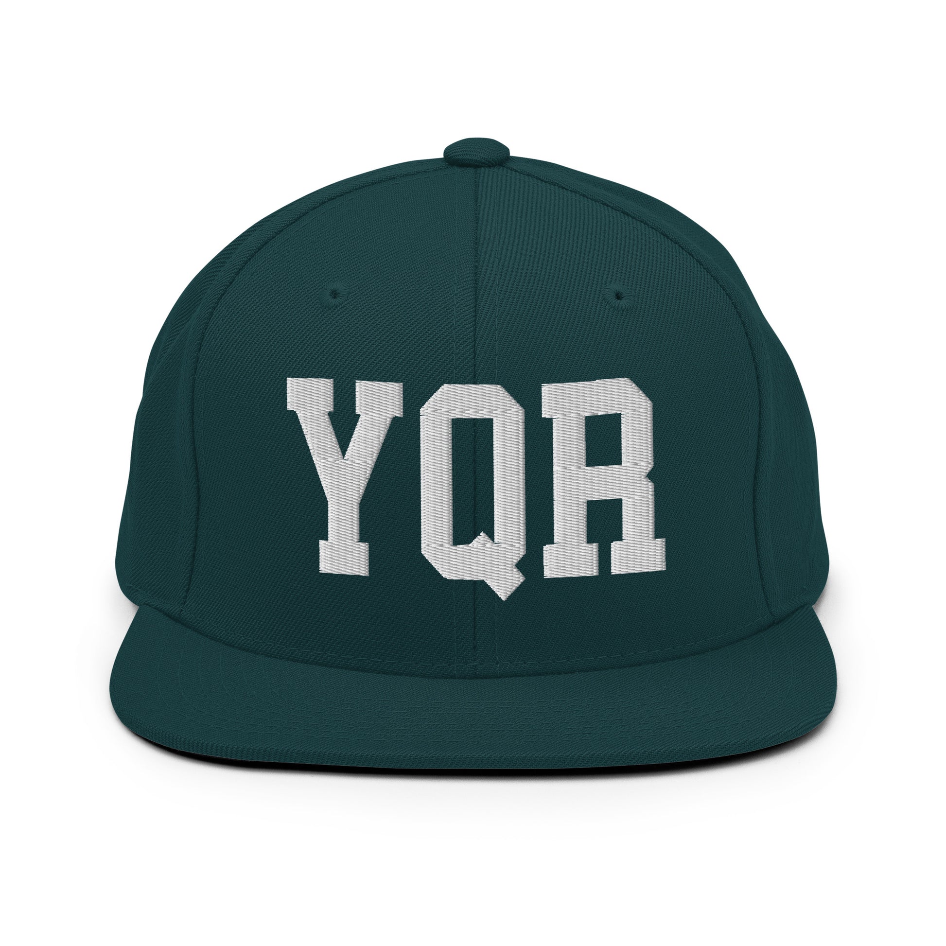 College-Style Classic Snapback Hat • White • YQR Regina • YHM Designs - Image 22