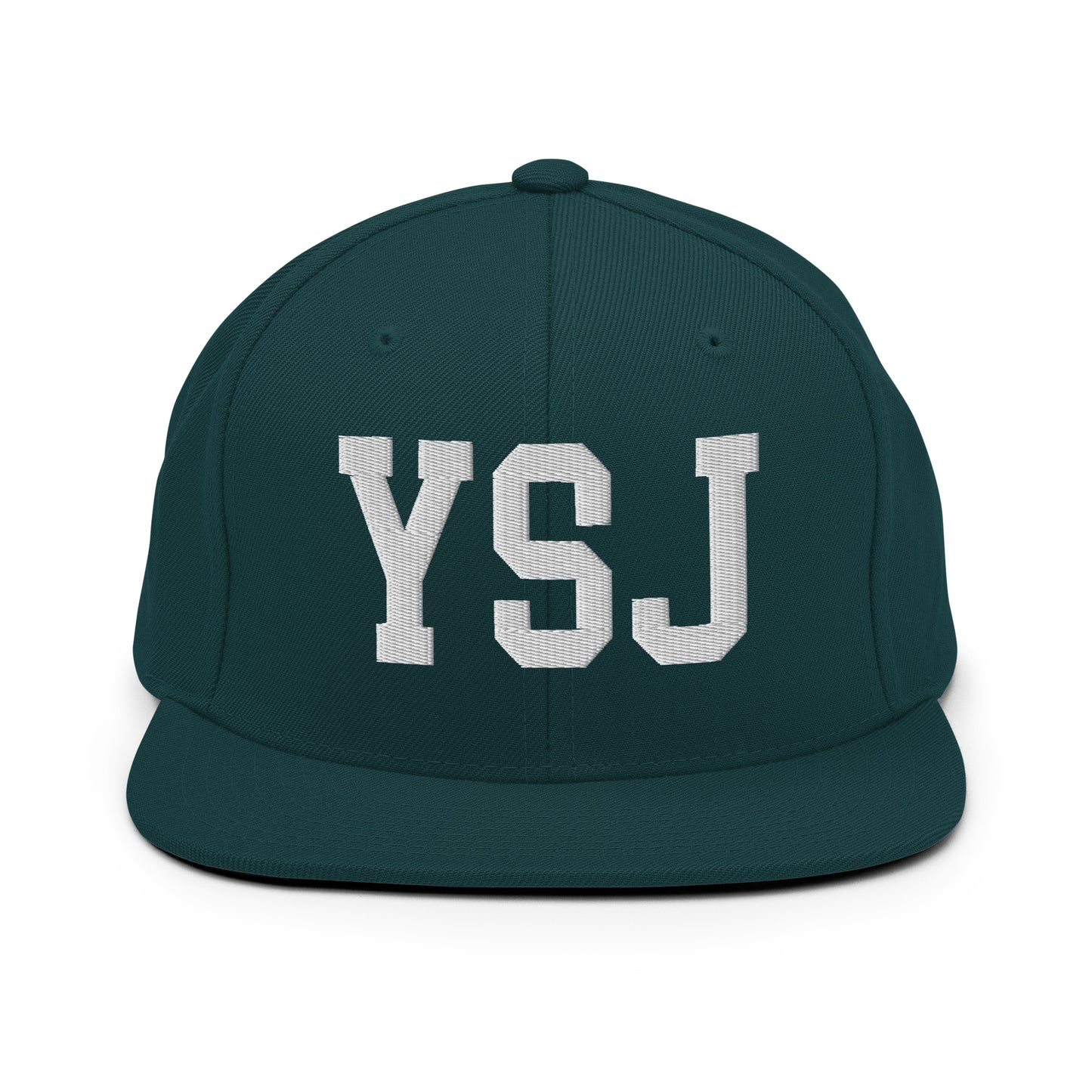 College-Style Classic Snapback Hat • White • YSJ Saint John Souvenir • YHM Designs - Image 22