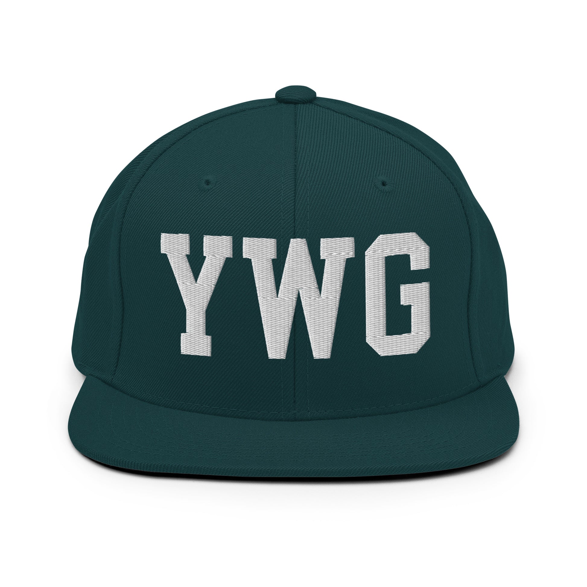 College-Style Classic Snapback Hat • White • YWG Winnipeg Souvenir • YHM Designs - Image 22