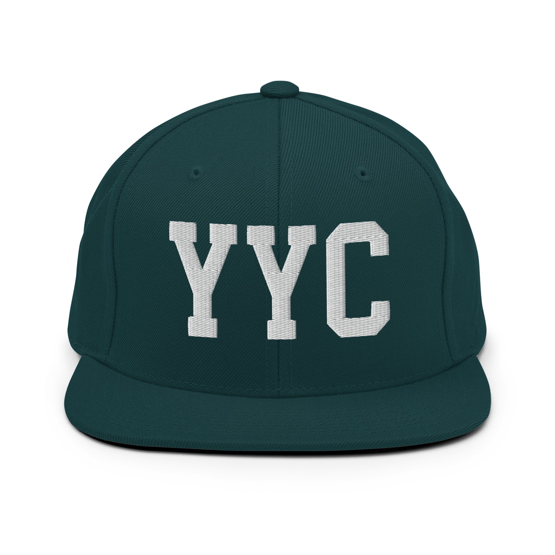 College-Style Classic Snapback Hat • White • YYC Calgary • YHM Designs - Image 22