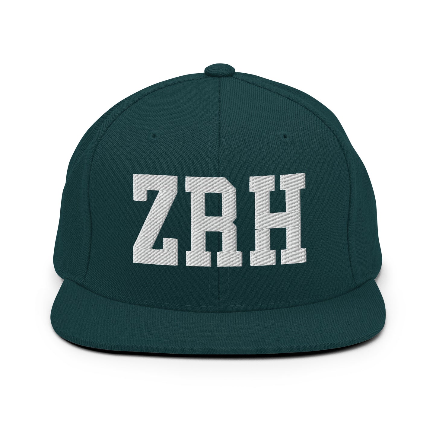 College-Style Classic Snapback Hat • White • ZRH Zurich Souvenir • YHM Designs - Image 22