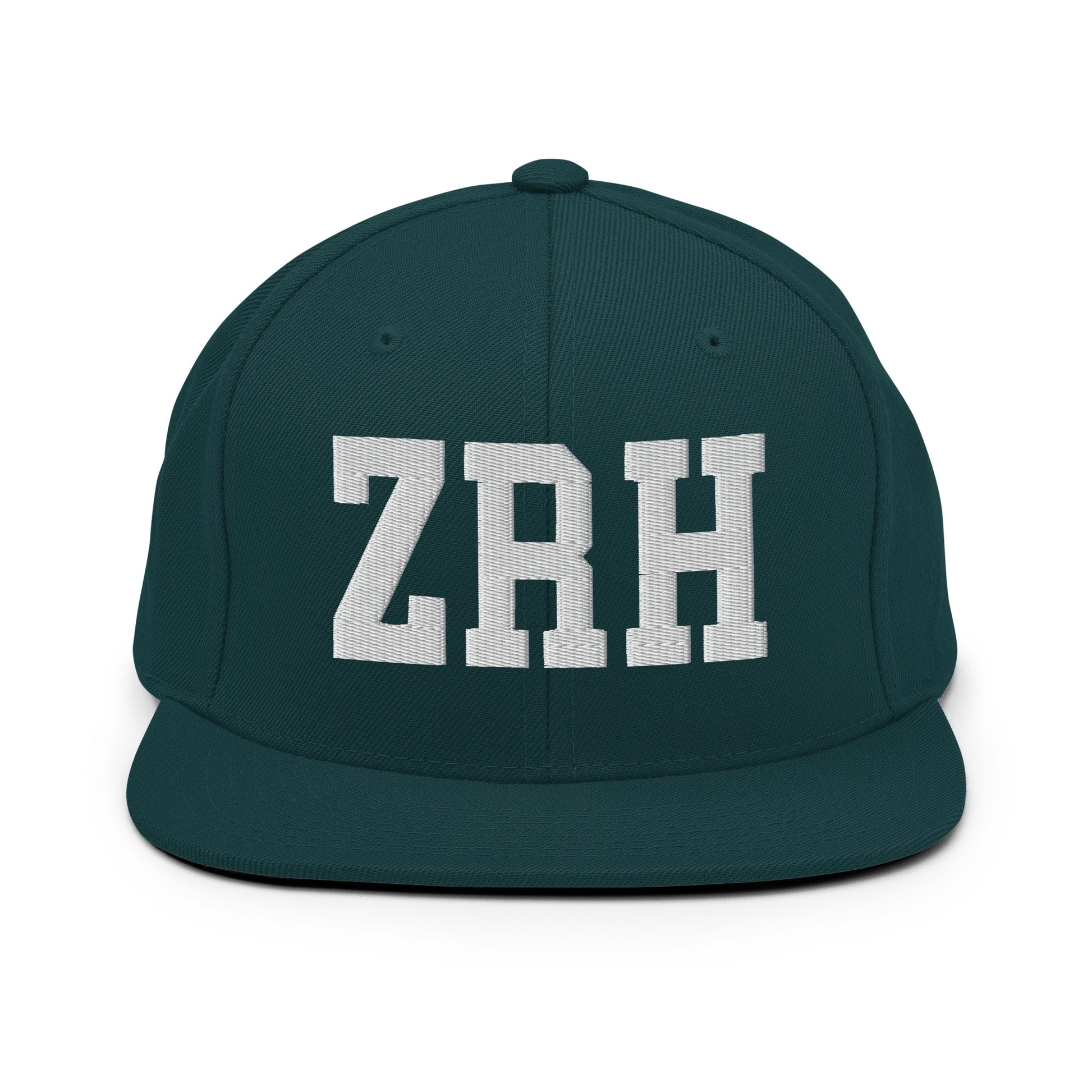 College-Style Classic Snapback Hat • White • ZRH Zurich Souvenir • YHM Designs - Image 22