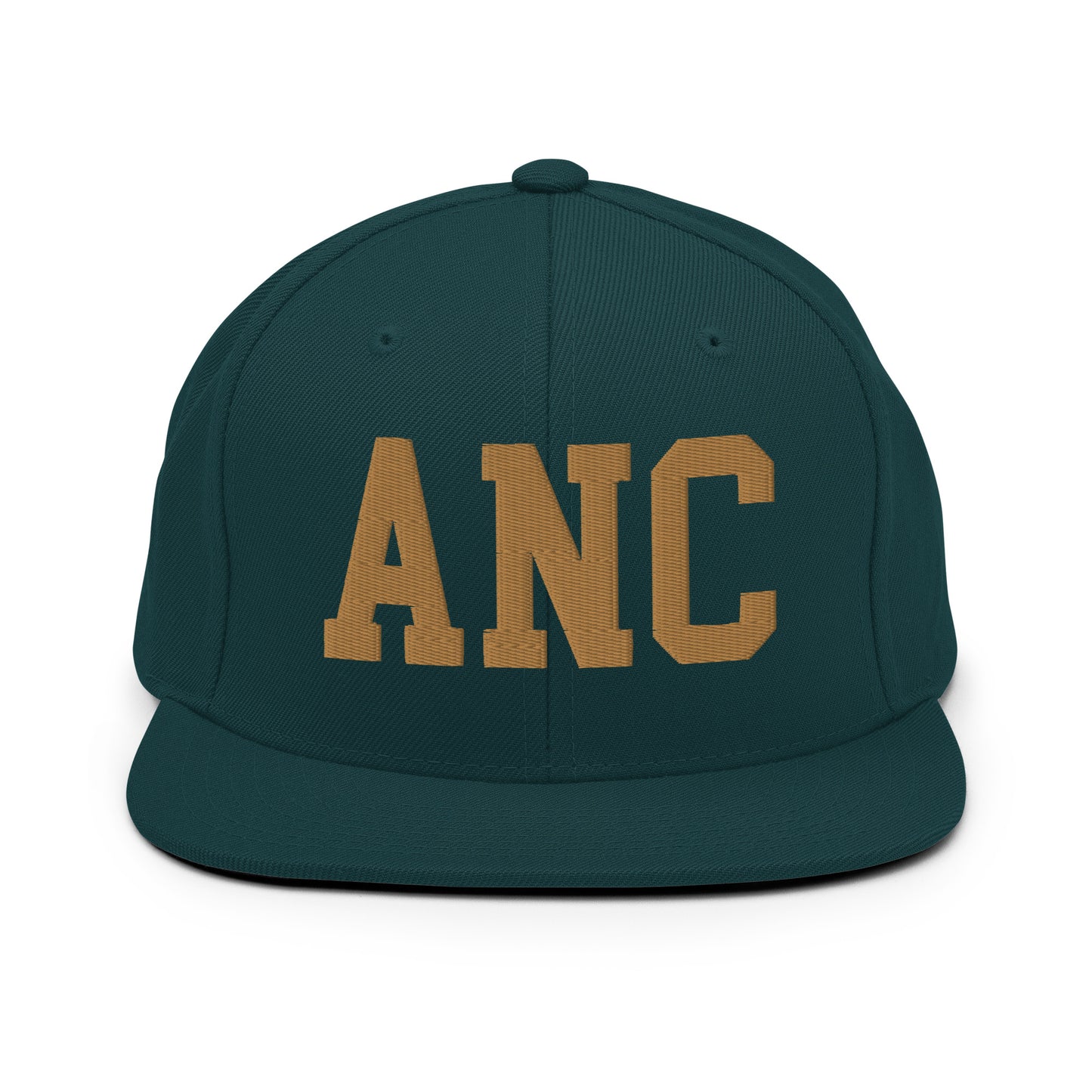 College-Style Classic Snapback Hat • Old Gold • ANC Anchorage Souvenir • YHM Designs - Image 18