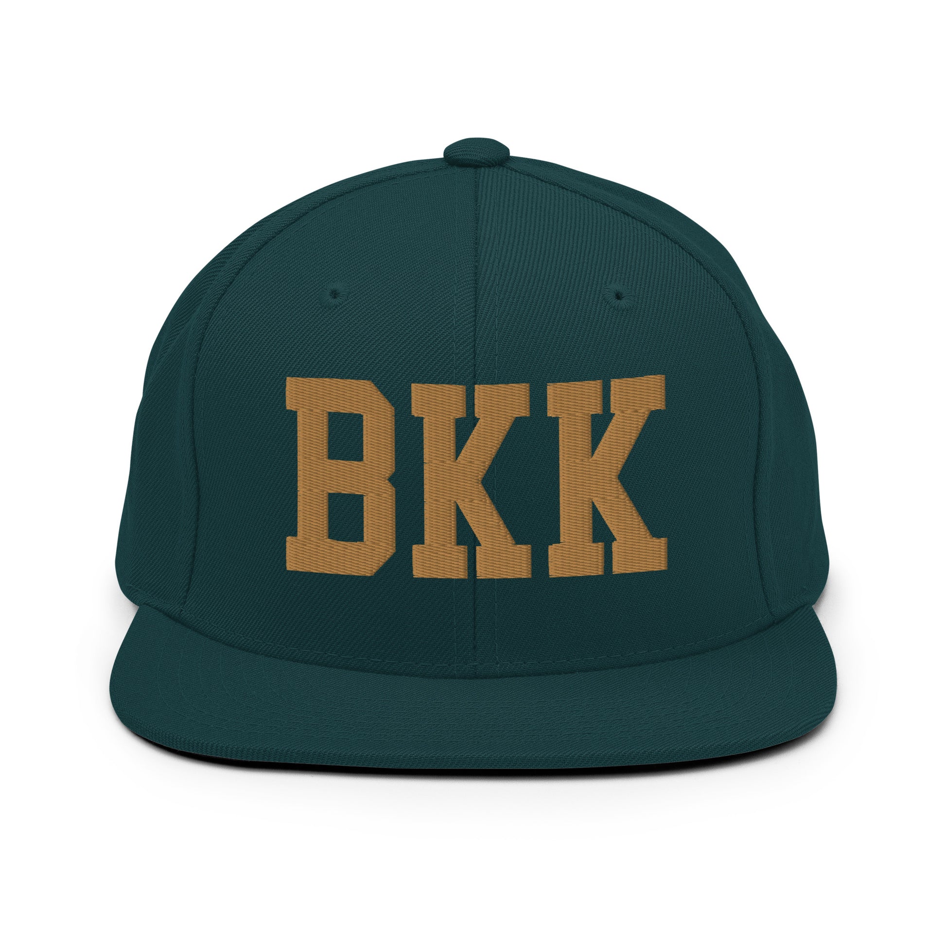 College-Style Classic Snapback Hat • Old Gold • BKK Bangkok Souvenir • YHM Designs - Image 18