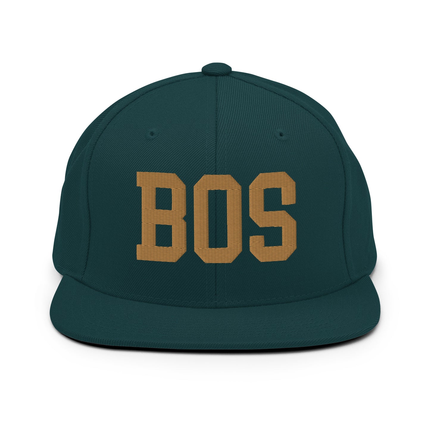 College-Style Classic Snapback Hat • Old Gold • BOS Boston • YHM Designs - Image 18