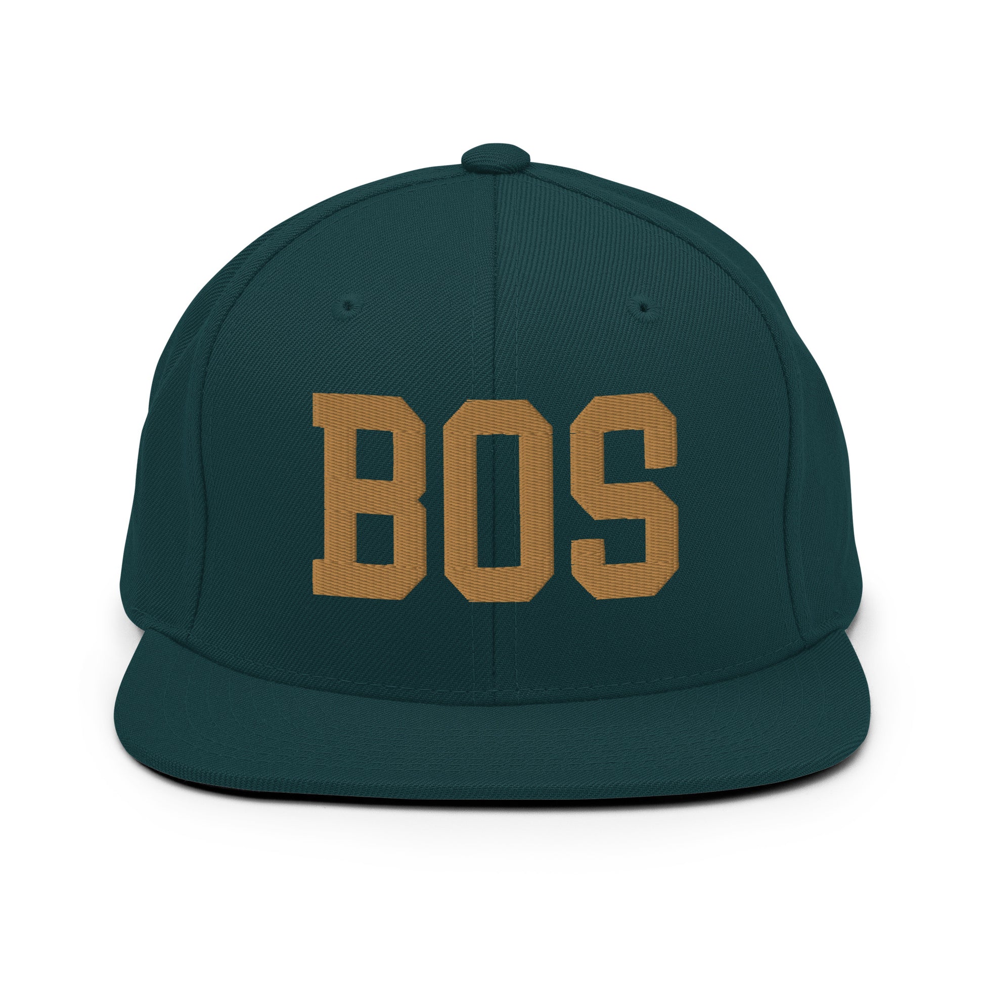 College-Style Classic Snapback Hat • Old Gold • BOS Boston • YHM Designs - Image 18