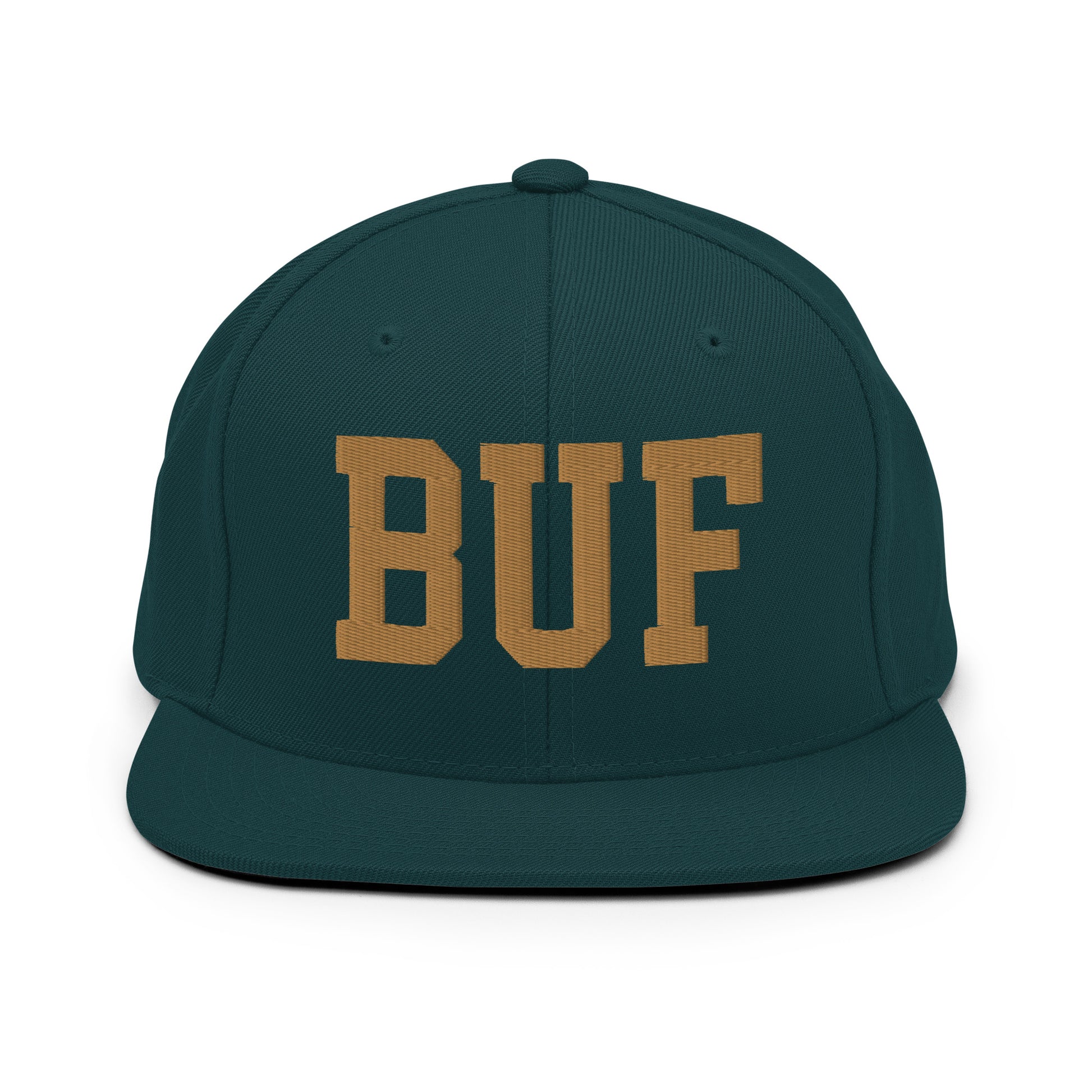College-Style Classic Snapback Hat • Old Gold • BUF Buffalo Souvenir • YHM Designs - Image 18