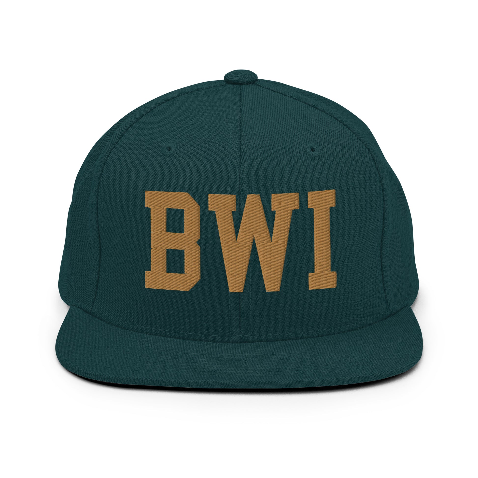 College-Style Classic Snapback Hat • Old Gold • BWI Baltimore • YHM Designs - Image 18