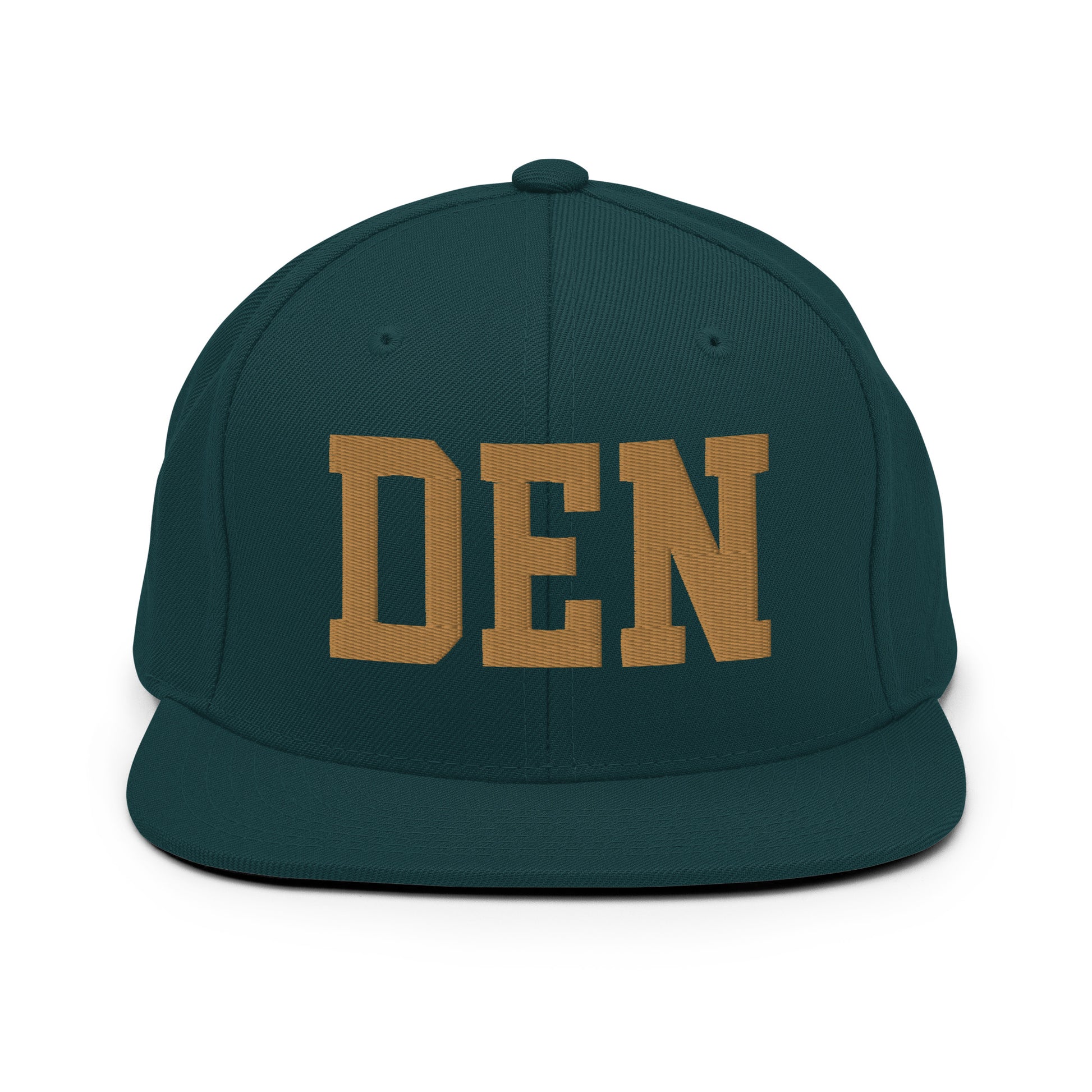 College-Style Classic Snapback Hat • Old Gold • DEN Denver • YHM Designs - Image 18