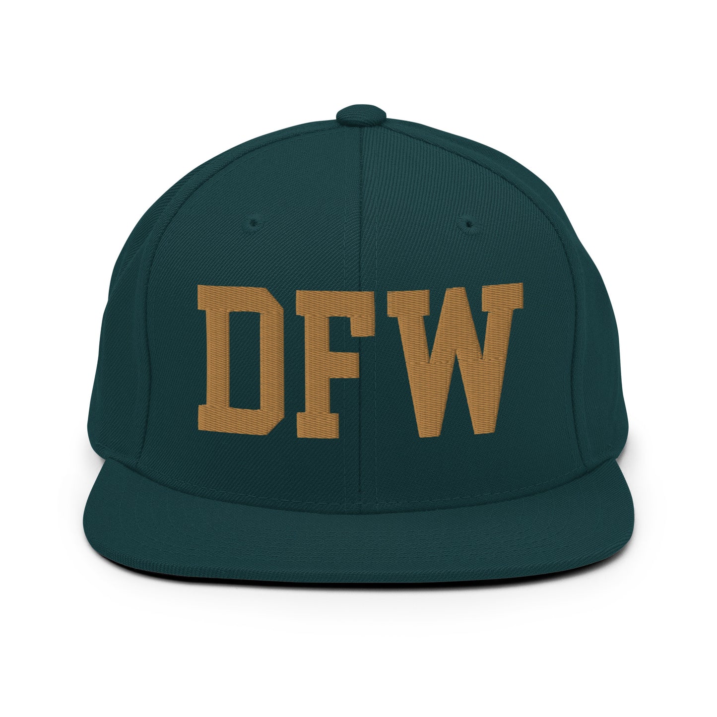 College-Style Classic Snapback Hat • Old Gold • DFW Dallas Souvenir • YHM Designs - Image 18