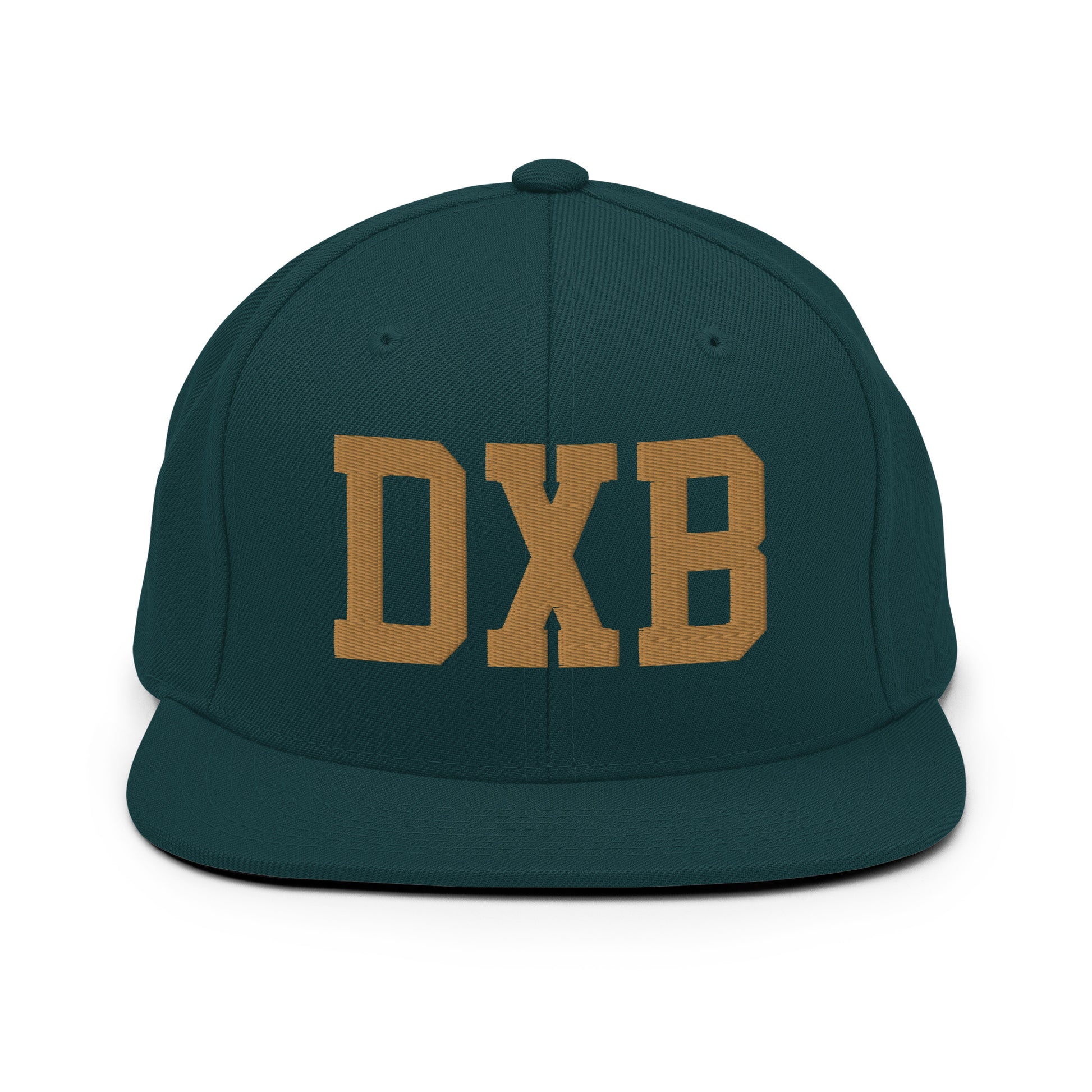 College-Style Classic Snapback Hat • Old Gold • DXB Dubai • YHM Designs - Image 18