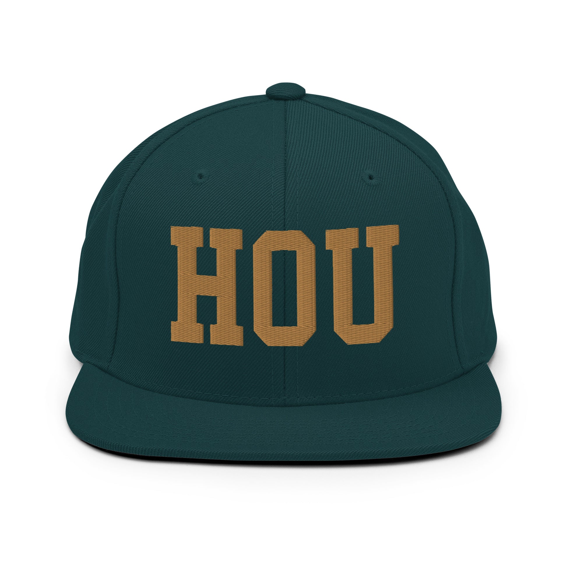 College-Style Classic Snapback Hat • Old Gold • HOU Houston Souvenir • YHM Designs - Image 18