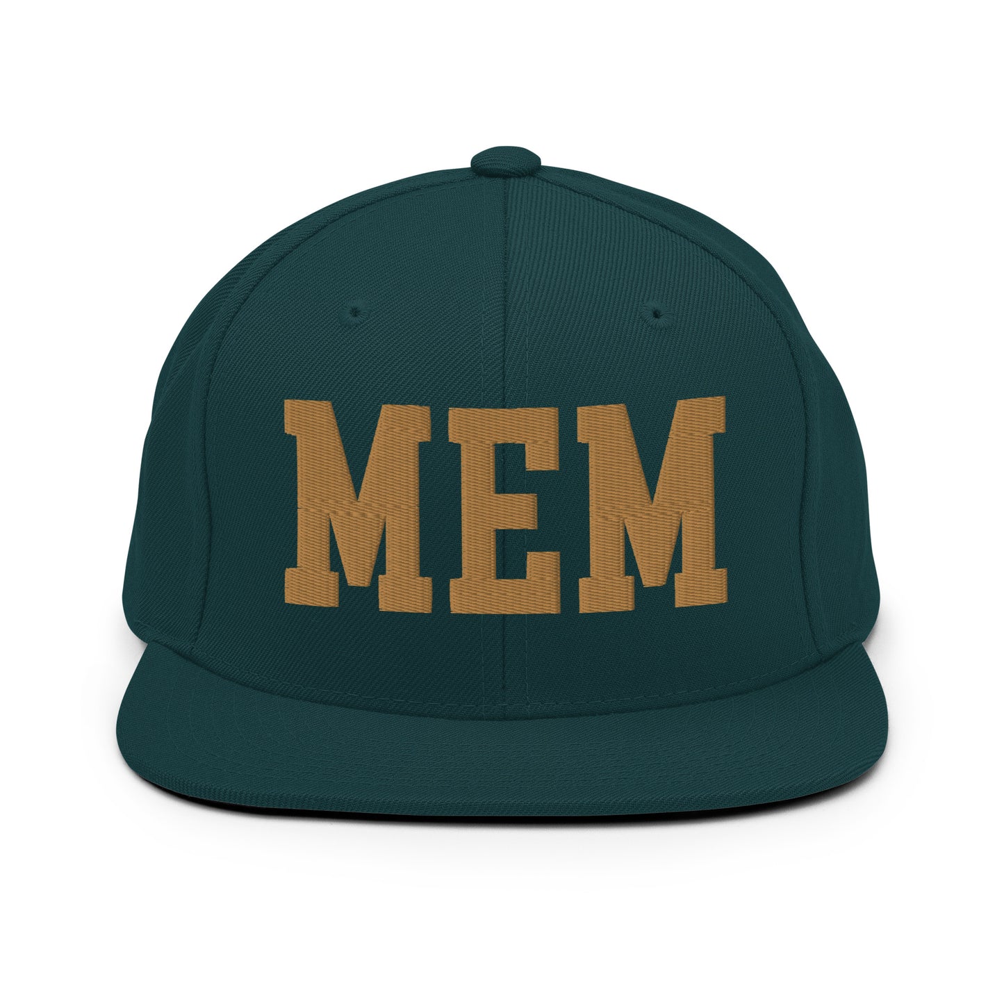 College-Style Classic Snapback Hat • Old Gold • MEM Memphis • YHM Designs - Image 18