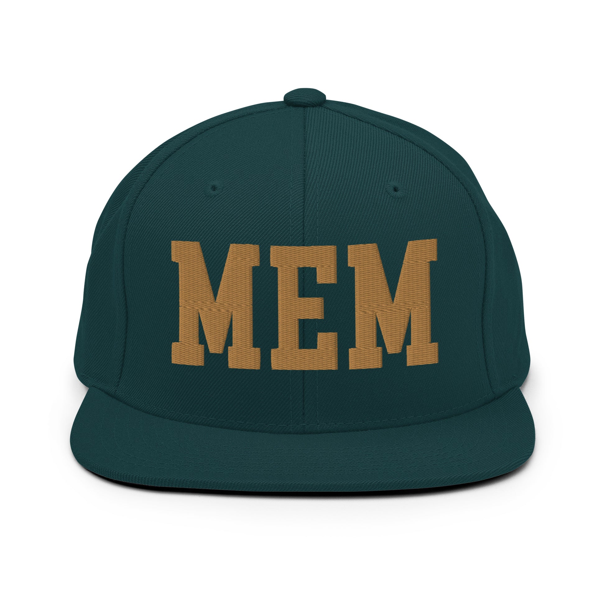 College-Style Classic Snapback Hat • Old Gold • MEM Memphis • YHM Designs - Image 18