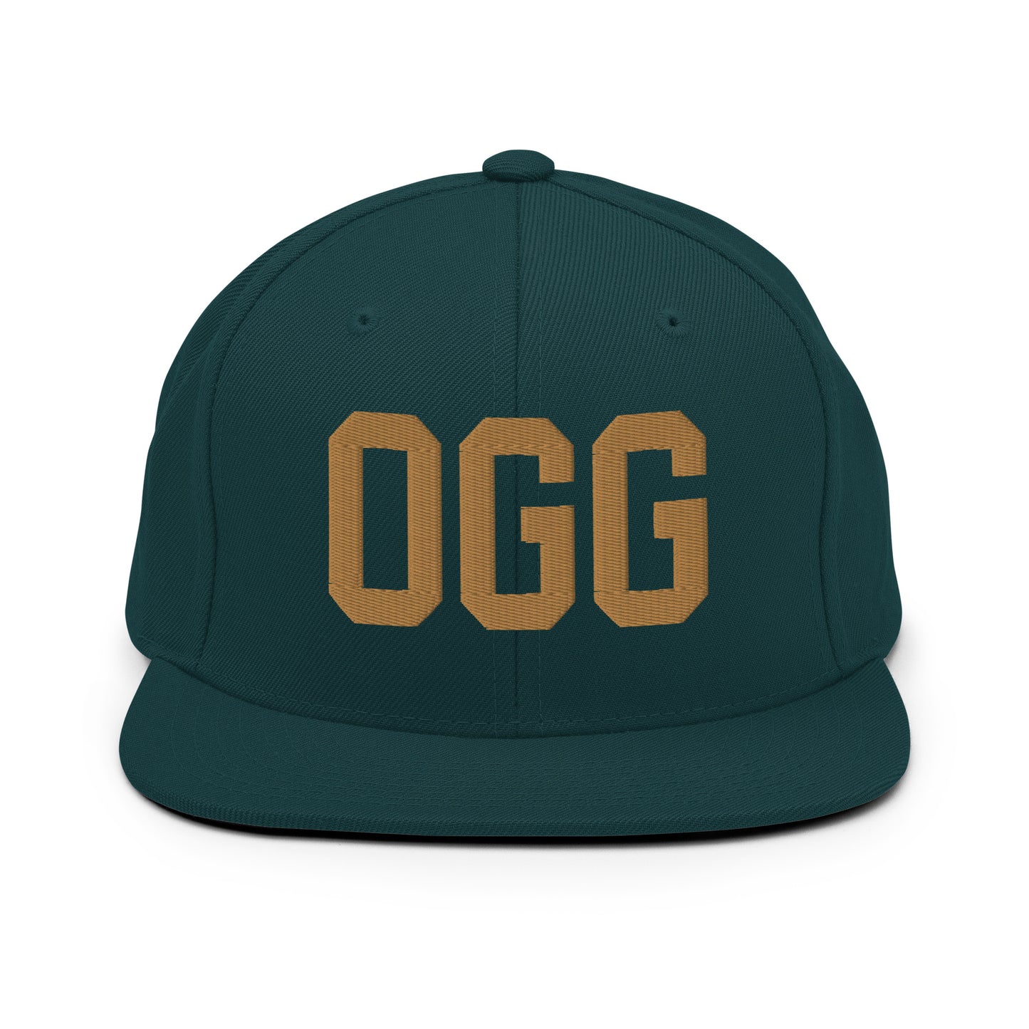 College-Style Classic Snapback Hat • Old Gold • OGG Maui Souvenir • YHM Designs - Image 18