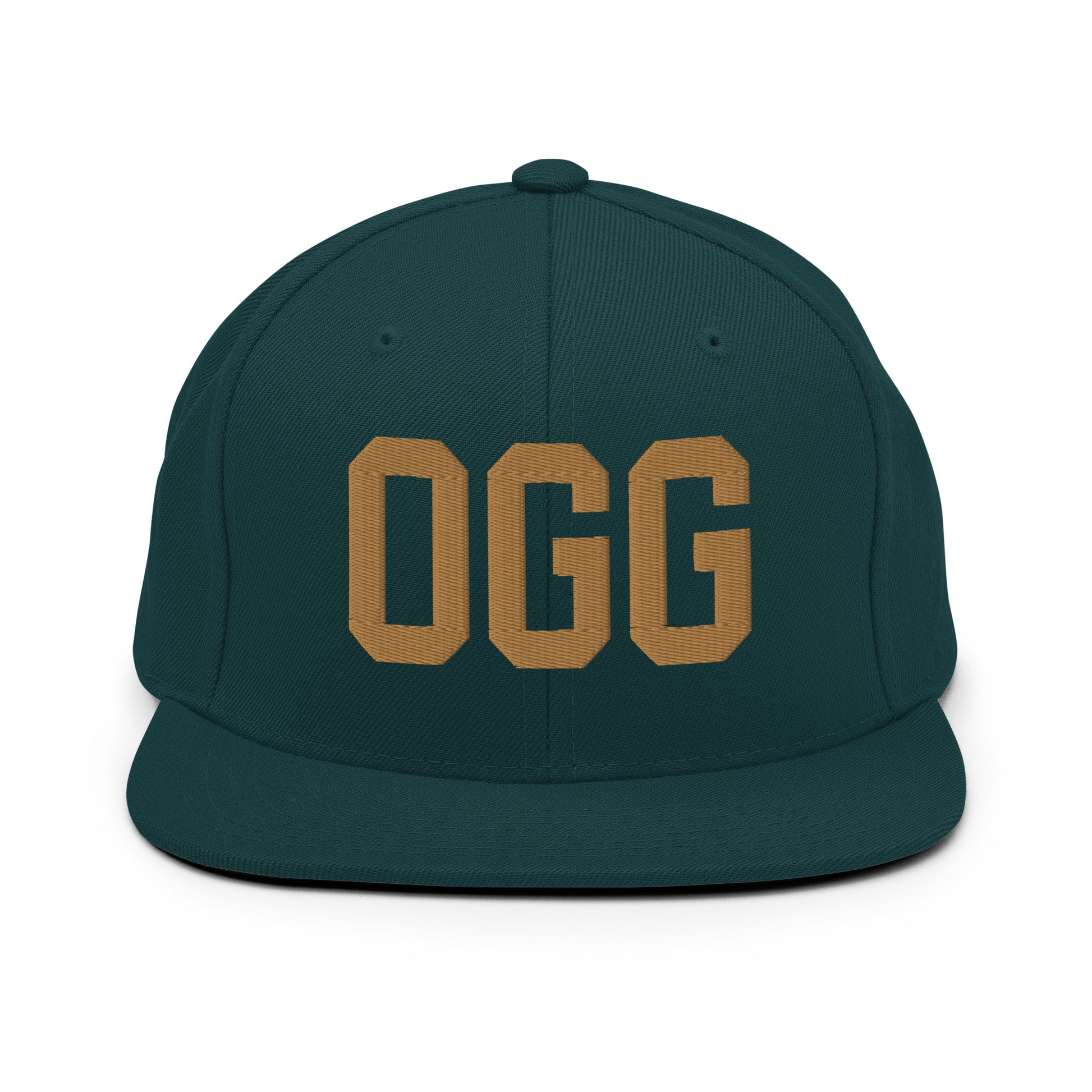 College-Style Classic Snapback Hat • Old Gold • OGG Maui Souvenir • YHM Designs - Image 18