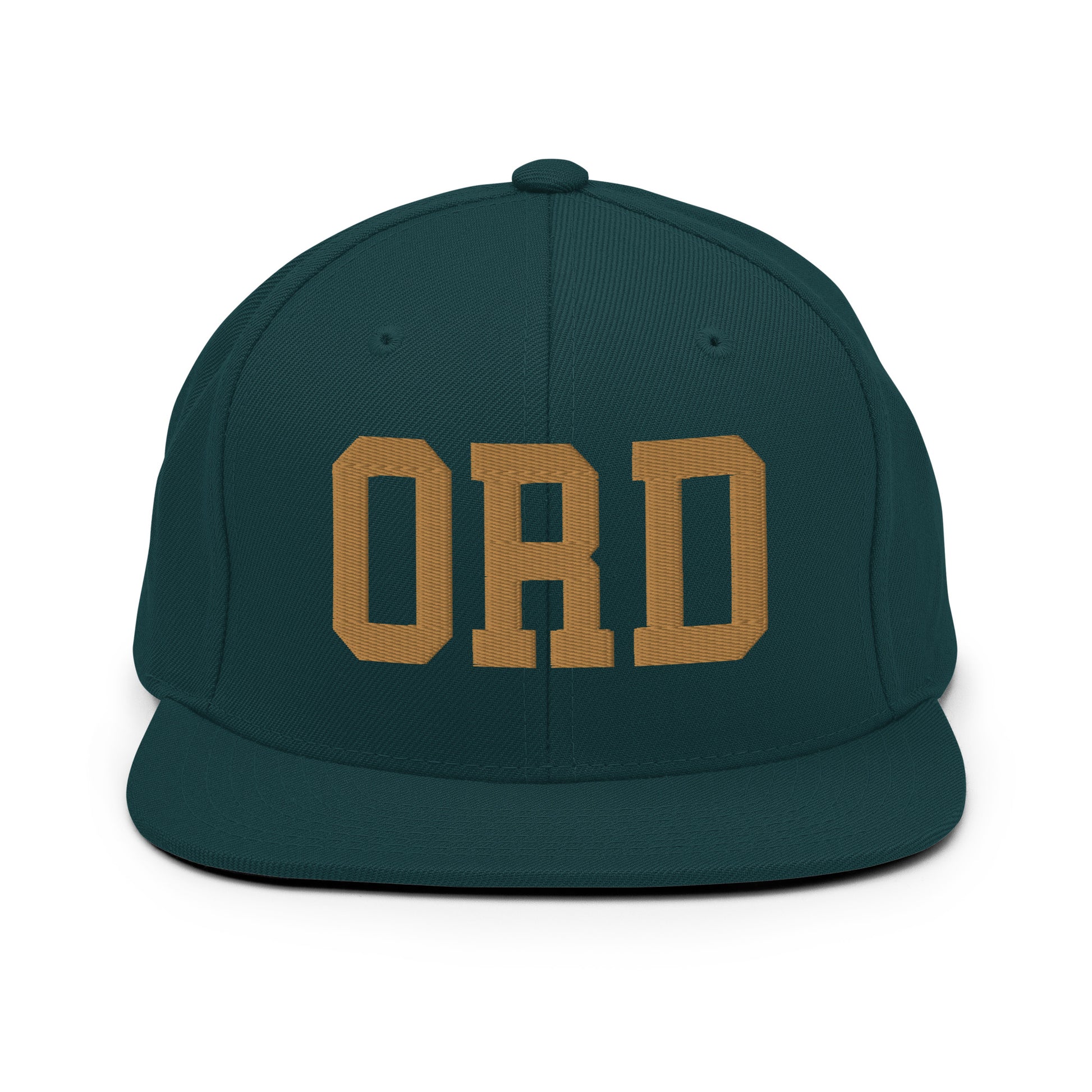 College-Style Classic Snapback Hat • Old Gold • ORD Chicago Souvenir • YHM Designs - Image 18
