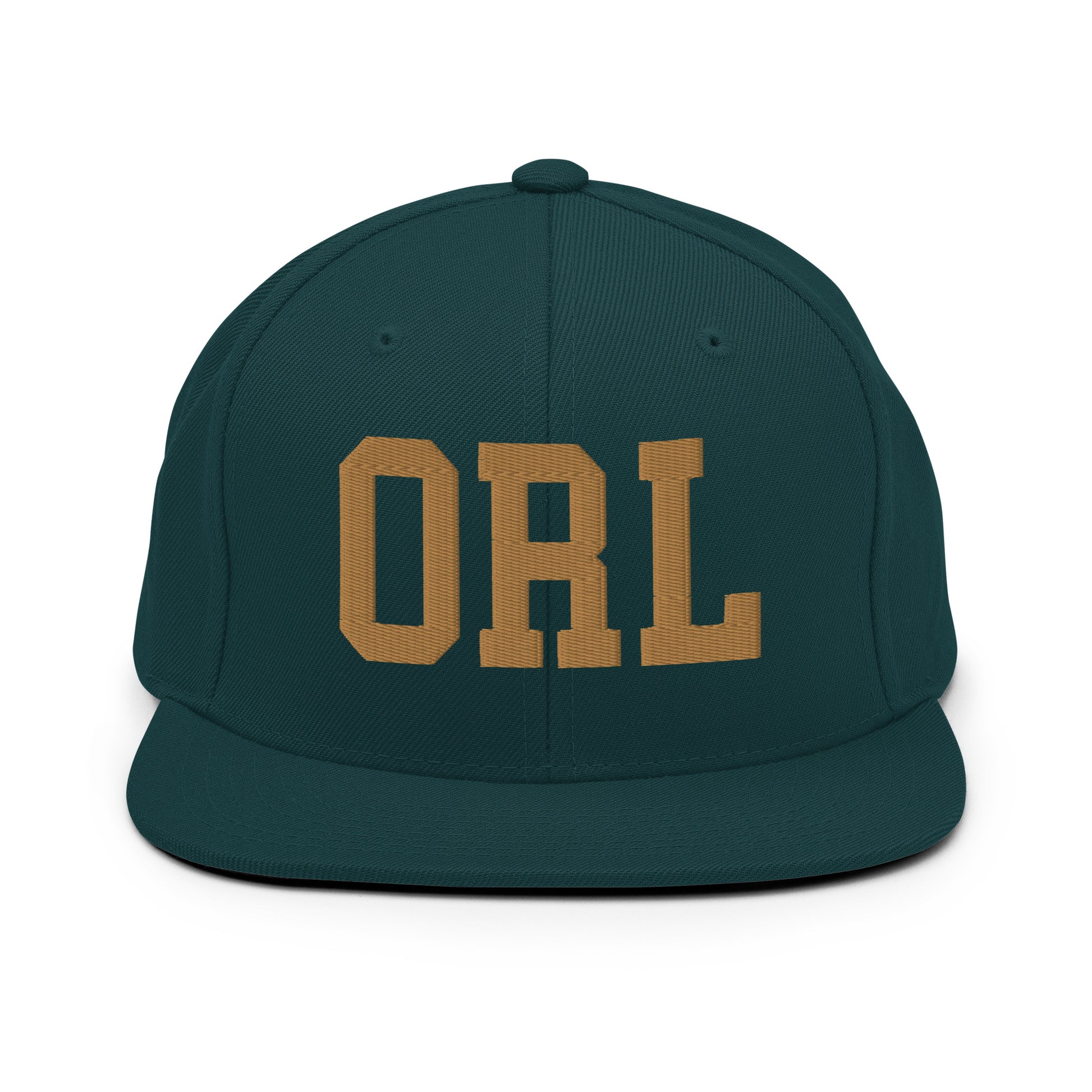 College-Style Classic Snapback Hat • Old Gold • ORL Orlando Souvenir • YHM Designs - Image 18