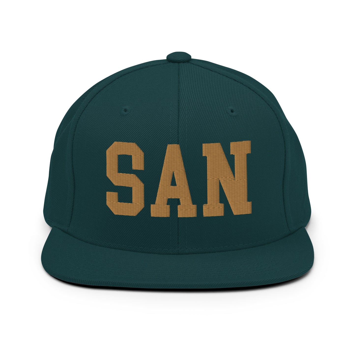 College-Style Classic Snapback Hat • Old Gold • SAN San Diego • YHM Designs - Image 18